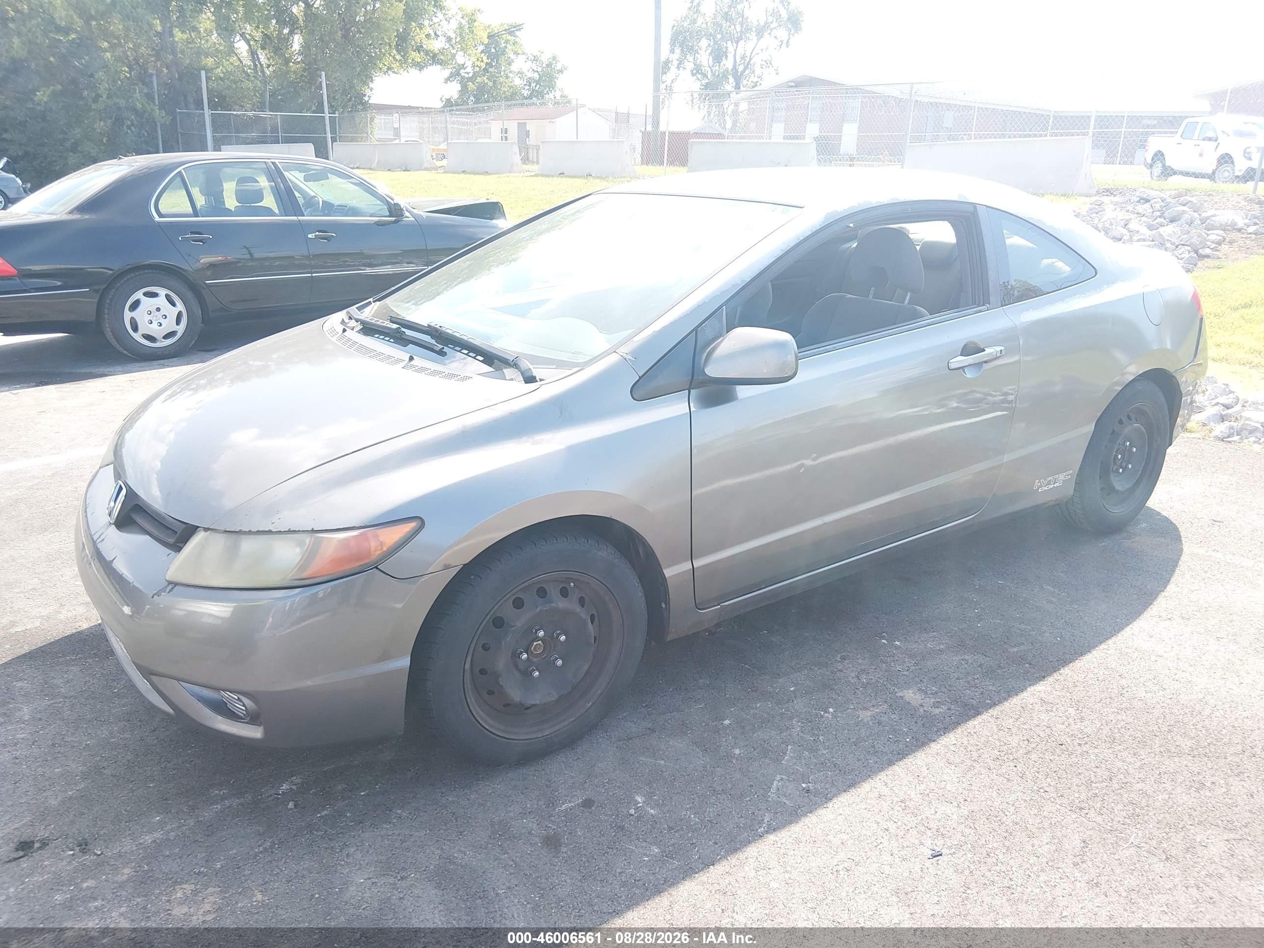2007 Honda Civic Lx Gray vin: 2HGFG11637H571066