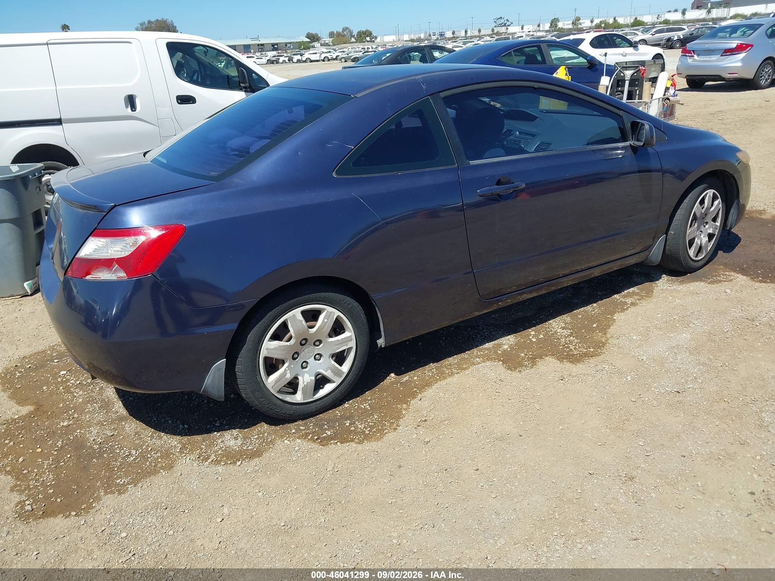2007 Honda Civic Lx Blue vin: 2HGFG11637H582889