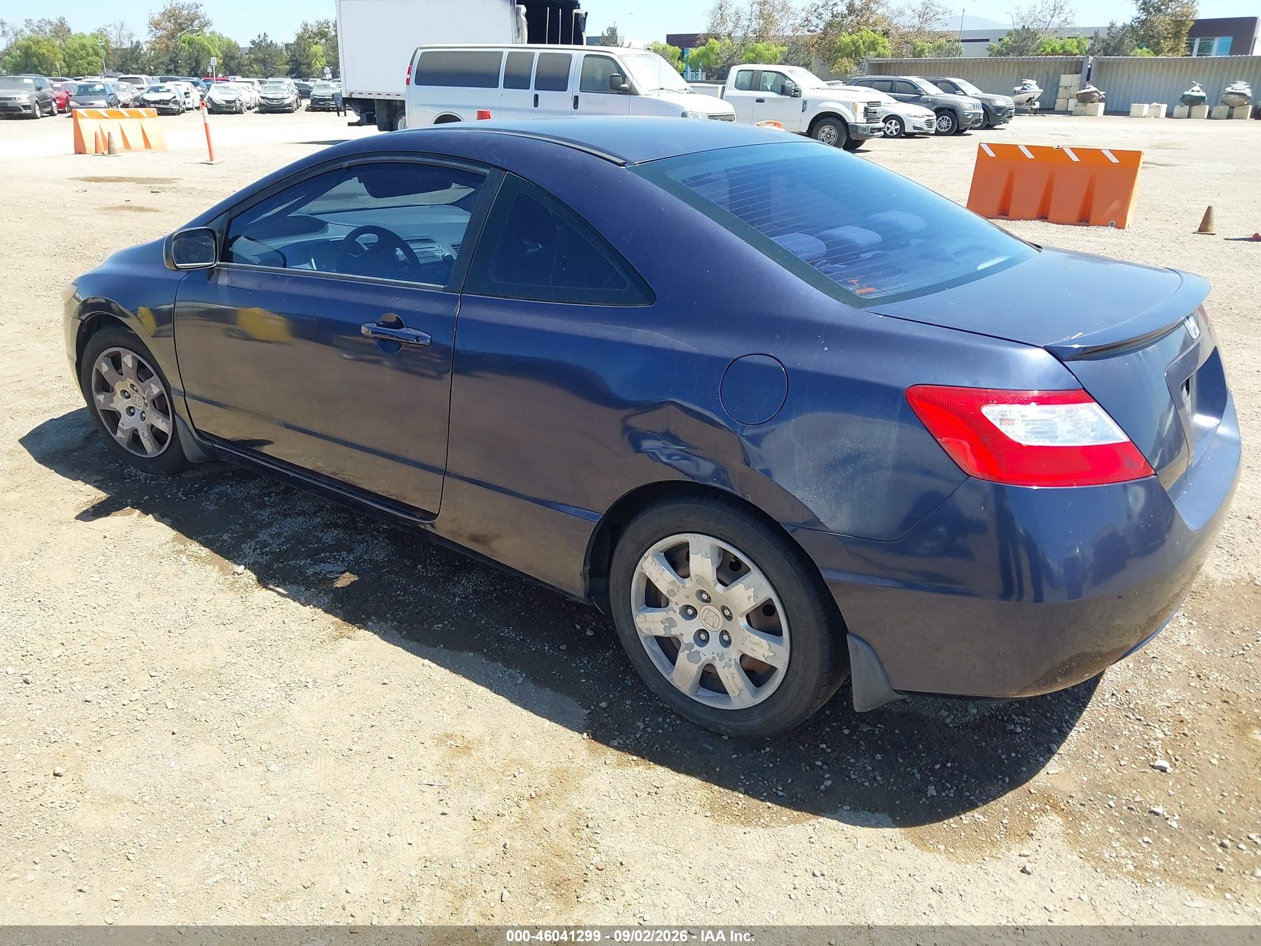 2007 Honda Civic Lx Blue vin: 2HGFG11637H582889