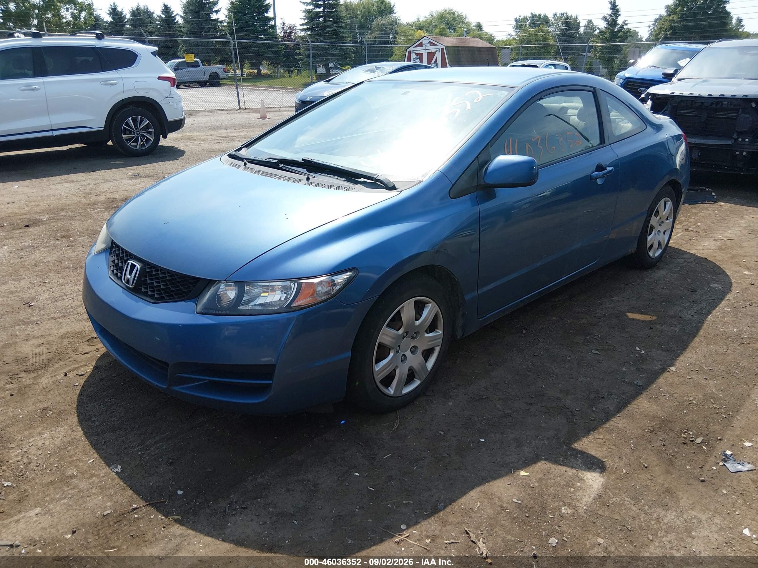 2009 Honda Civic Lx Синий vin: 2HGFG11639H506494