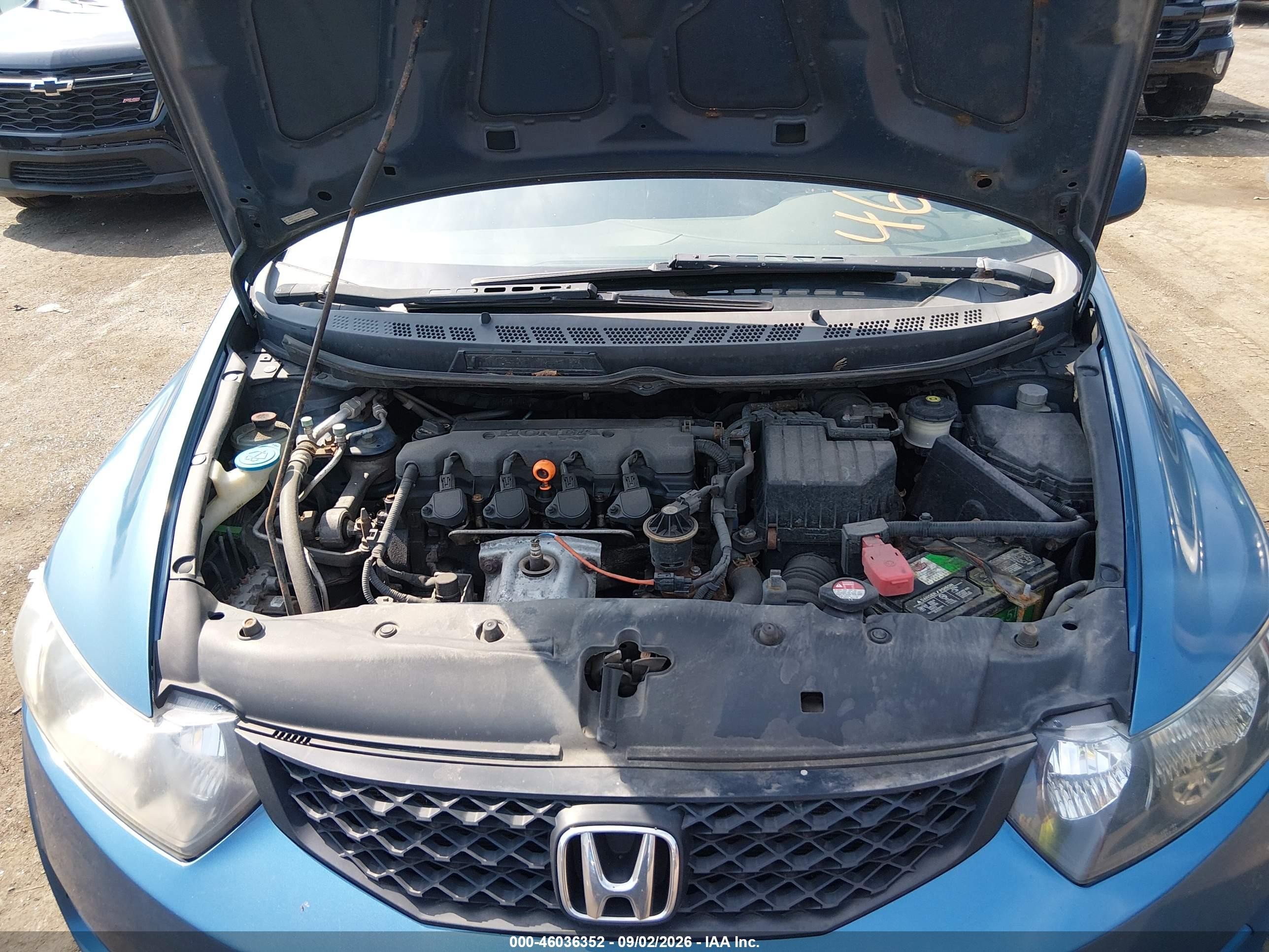 2009 Honda Civic Lx Синий vin: 2HGFG11639H506494