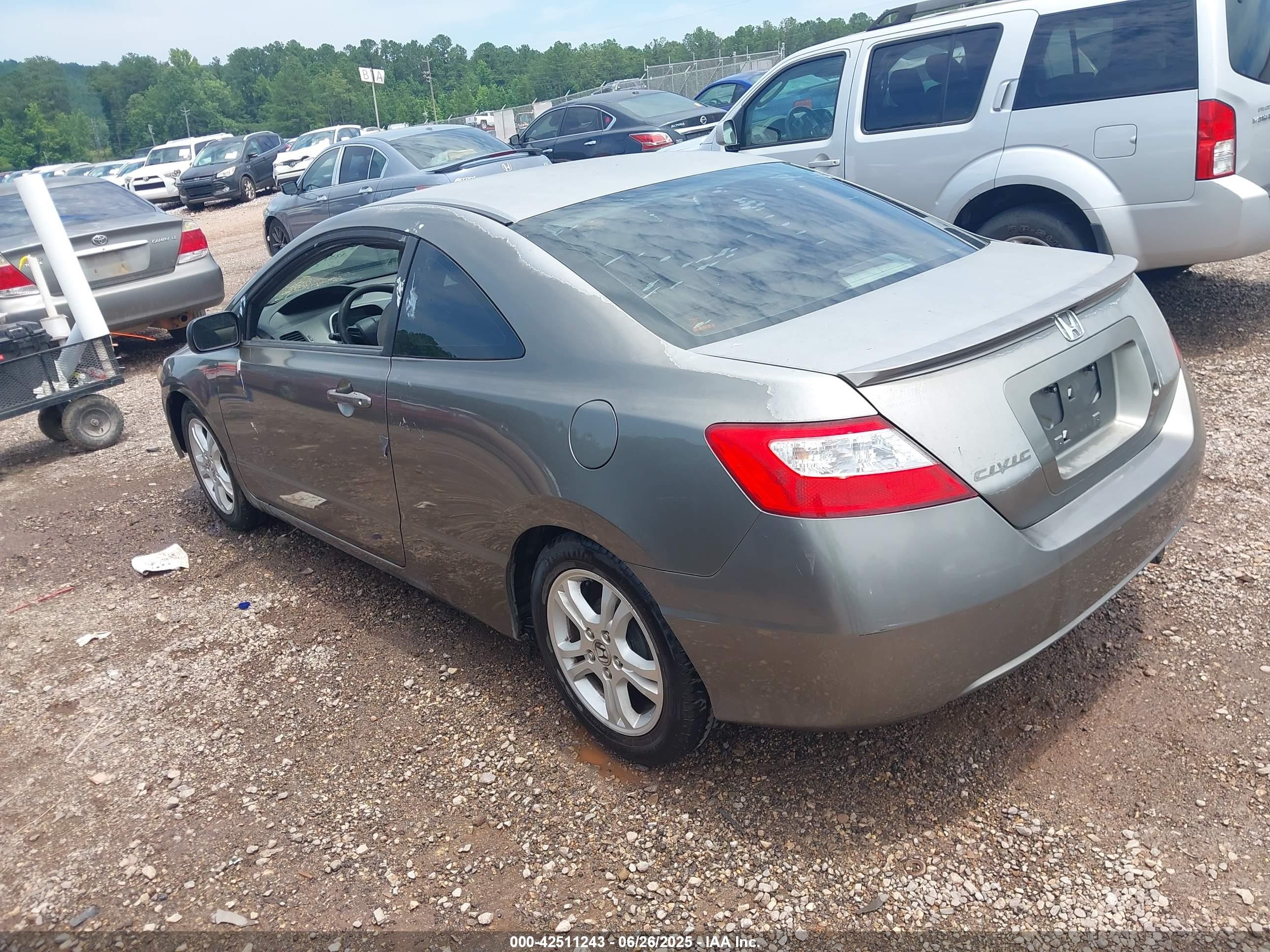 2008 Honda Civic Lx Gray vin: 2HGFG11658H511100