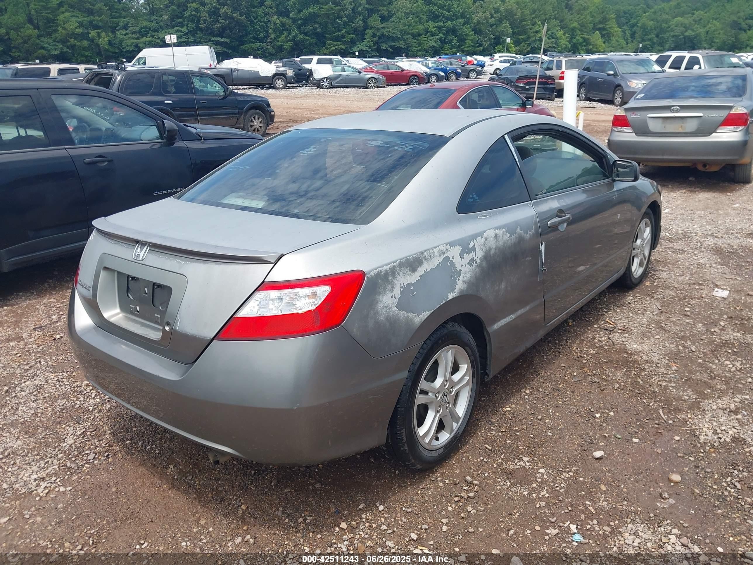 2008 Honda Civic Lx Gray vin: 2HGFG11658H511100