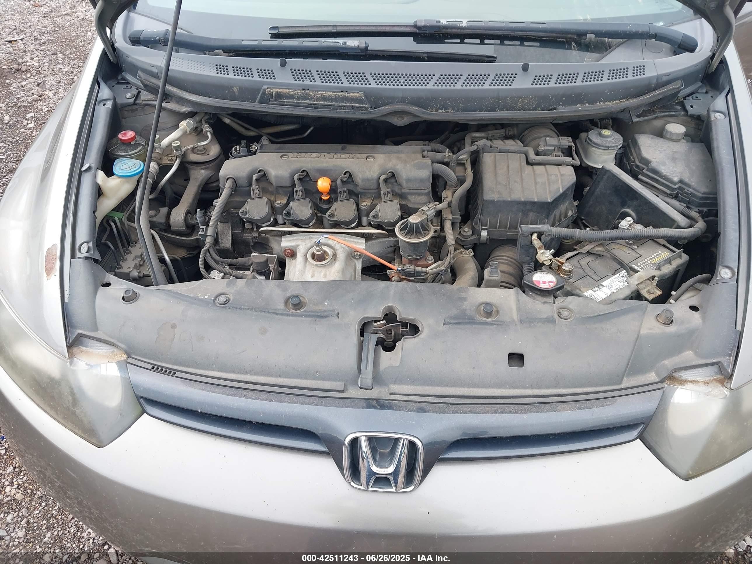 2008 Honda Civic Lx Gray vin: 2HGFG11658H511100