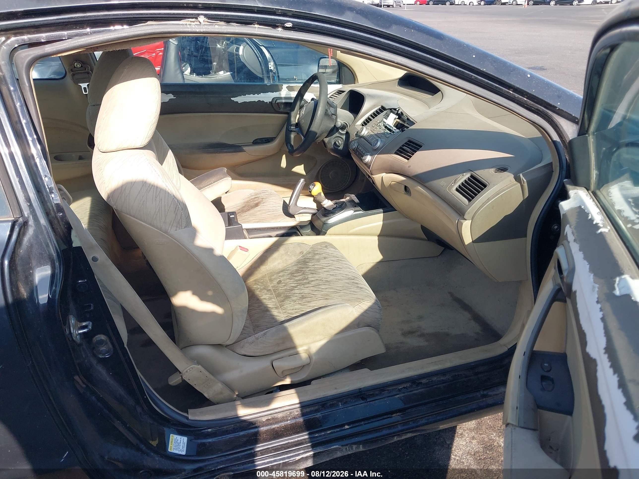 2006 Honda Civic Lx Black vin: 2HGFG11666H556947