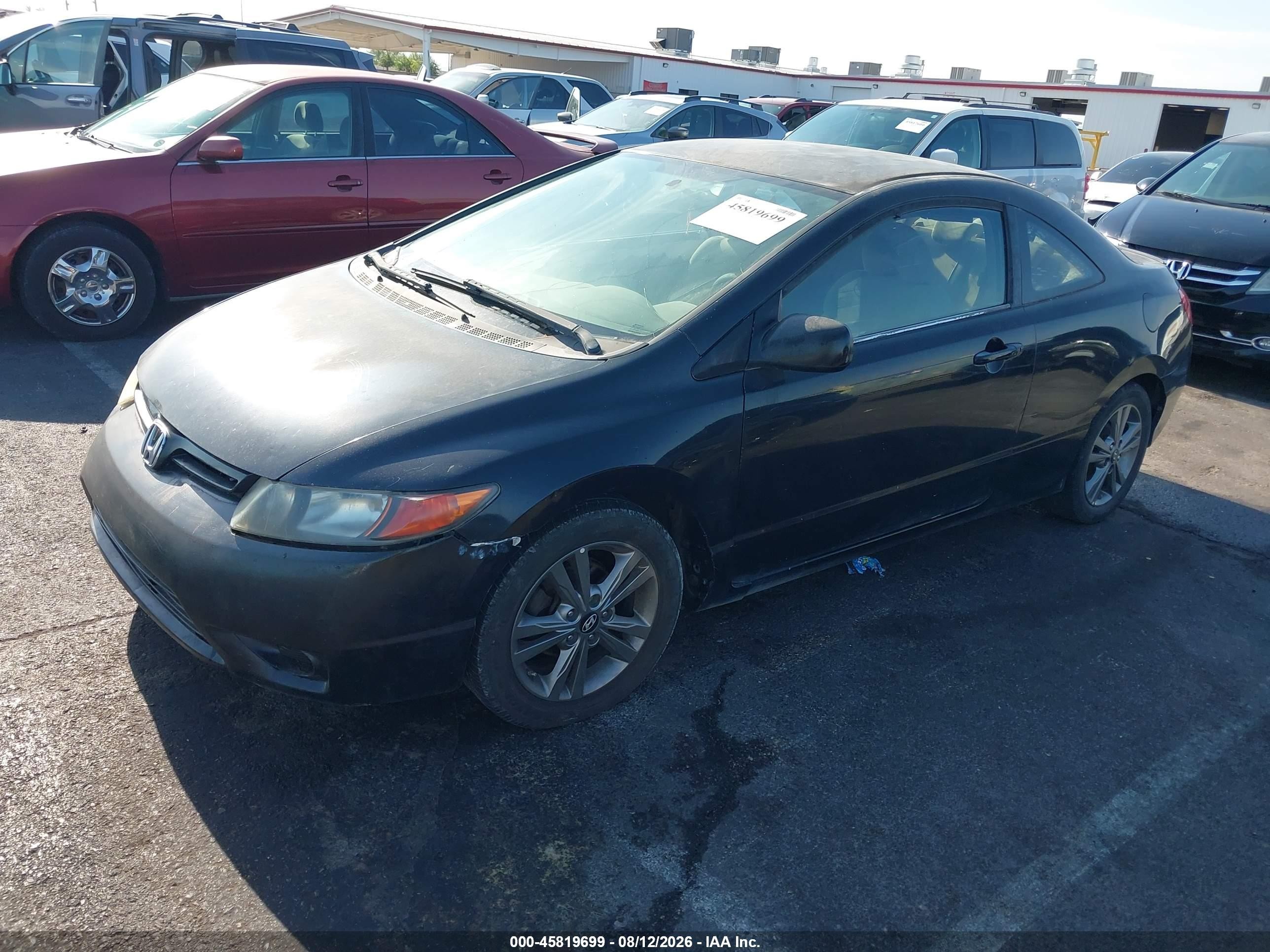 2006 Honda Civic Lx Black vin: 2HGFG11666H556947