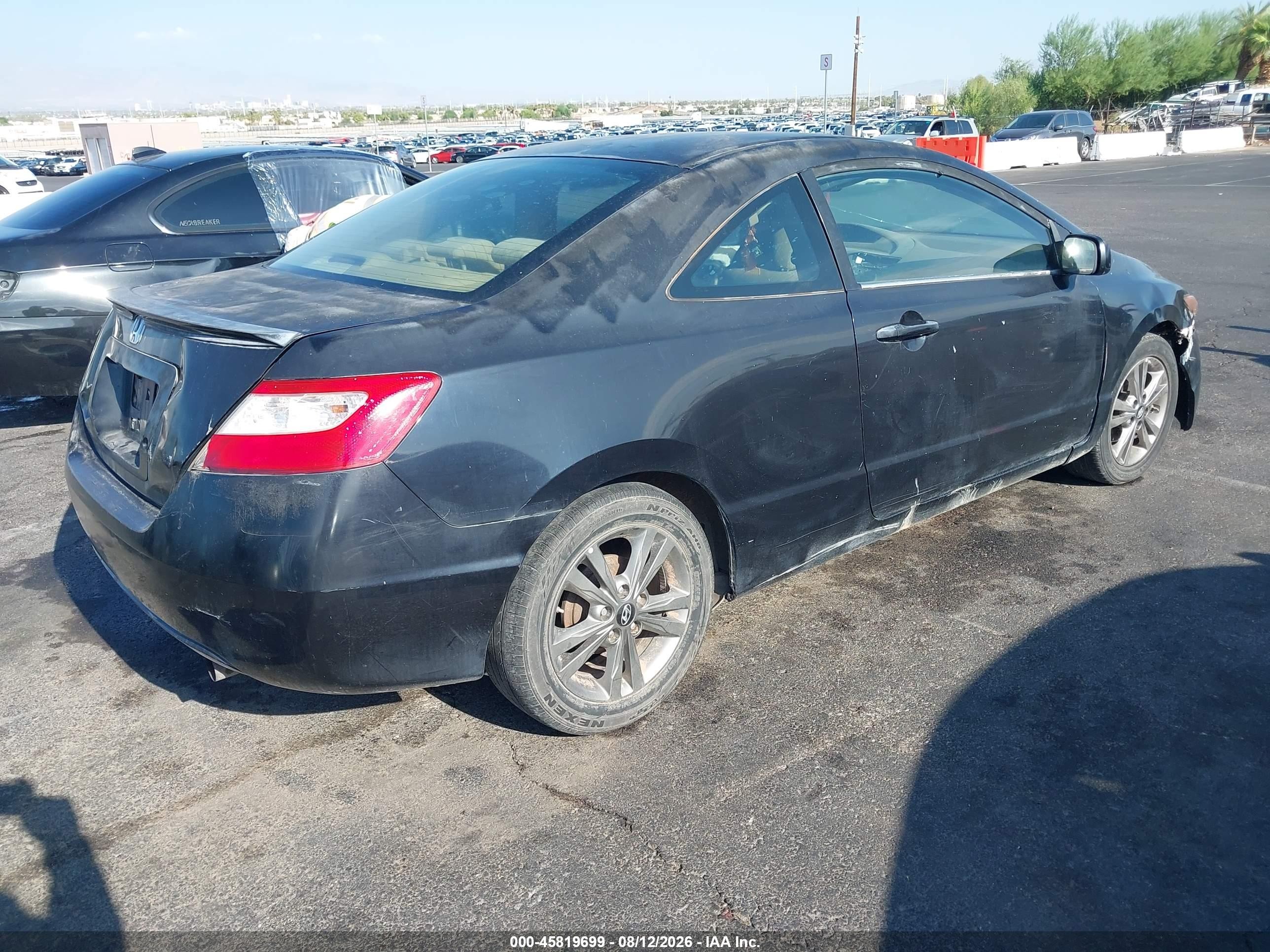 2006 Honda Civic Lx Black vin: 2HGFG11666H556947