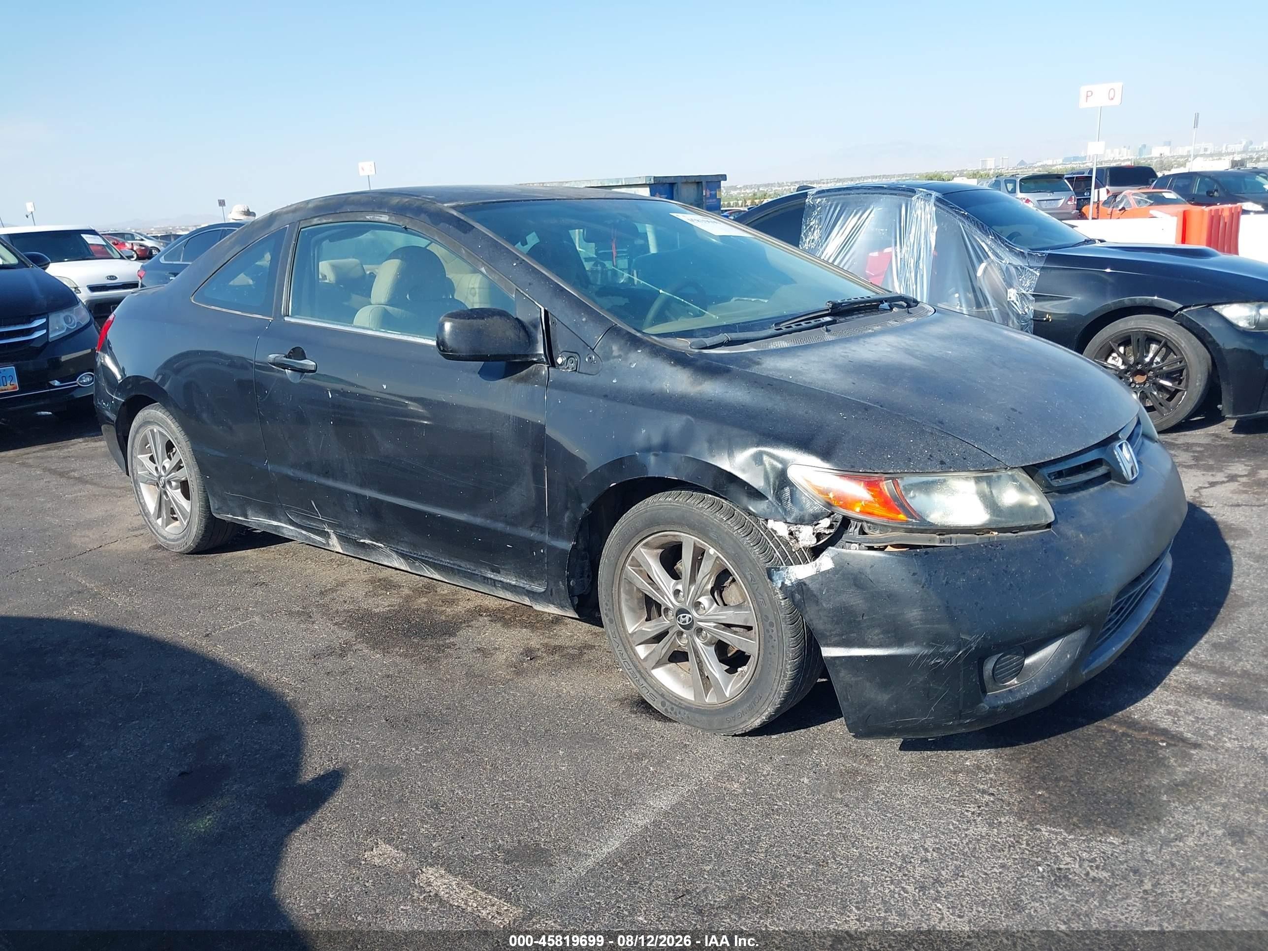 2006 Honda Civic Lx Black vin: 2HGFG11666H556947