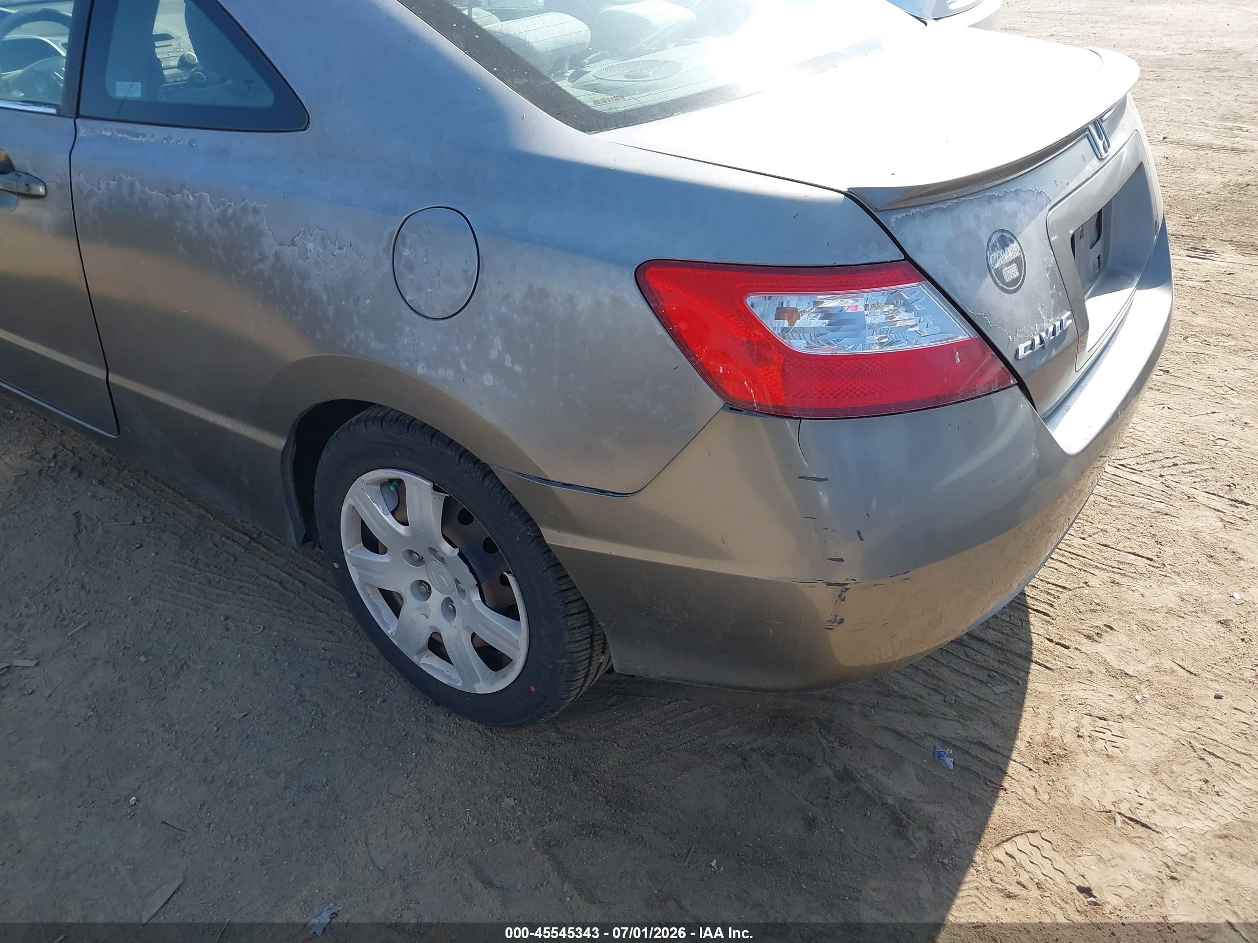 2007 Honda Civic Lx Gray vin: 2HGFG11667H514327