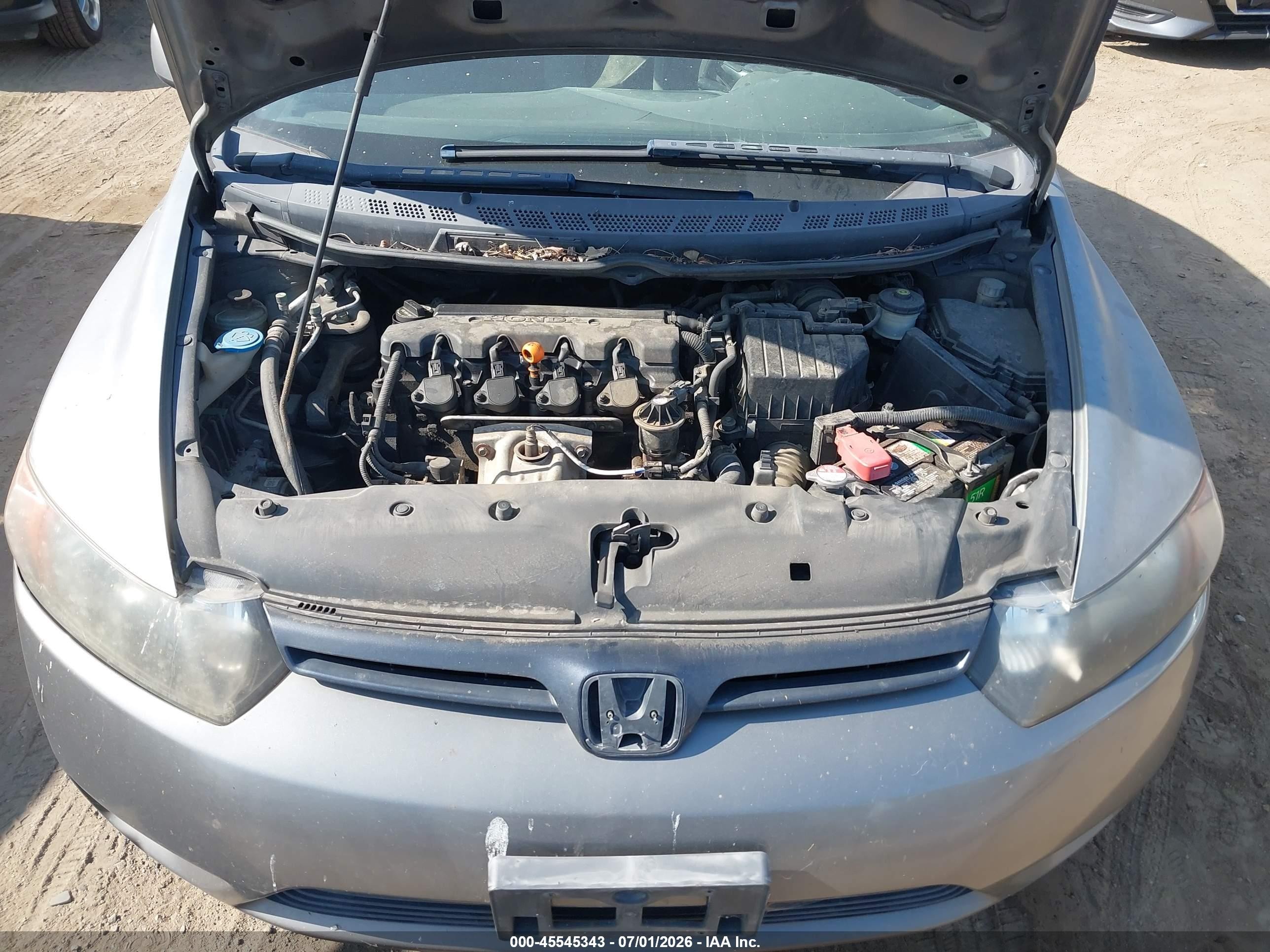 2007 Honda Civic Lx Gray vin: 2HGFG11667H514327