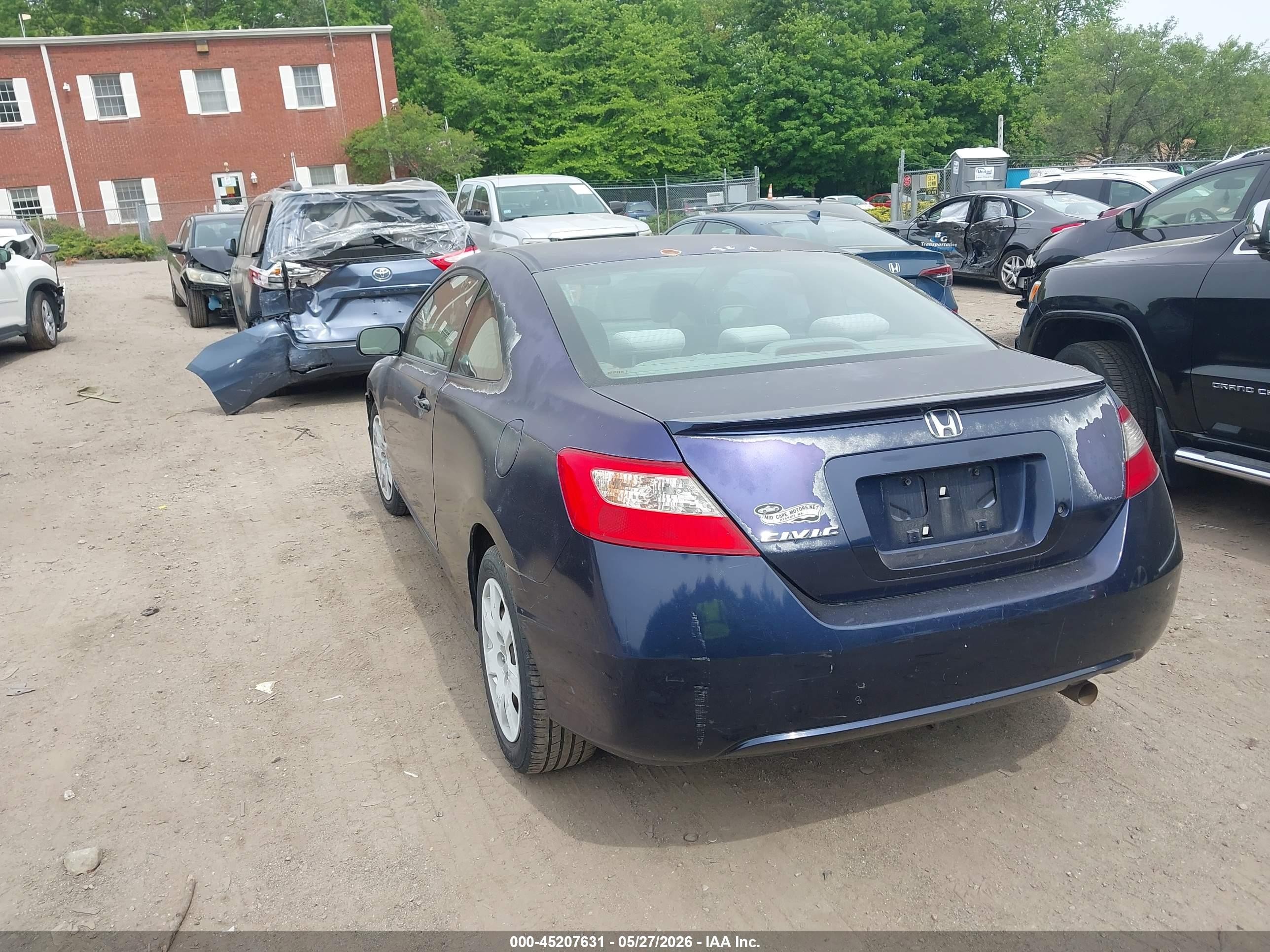 2009 Honda Civic Lx Blue vin: 2HGFG11669H518896