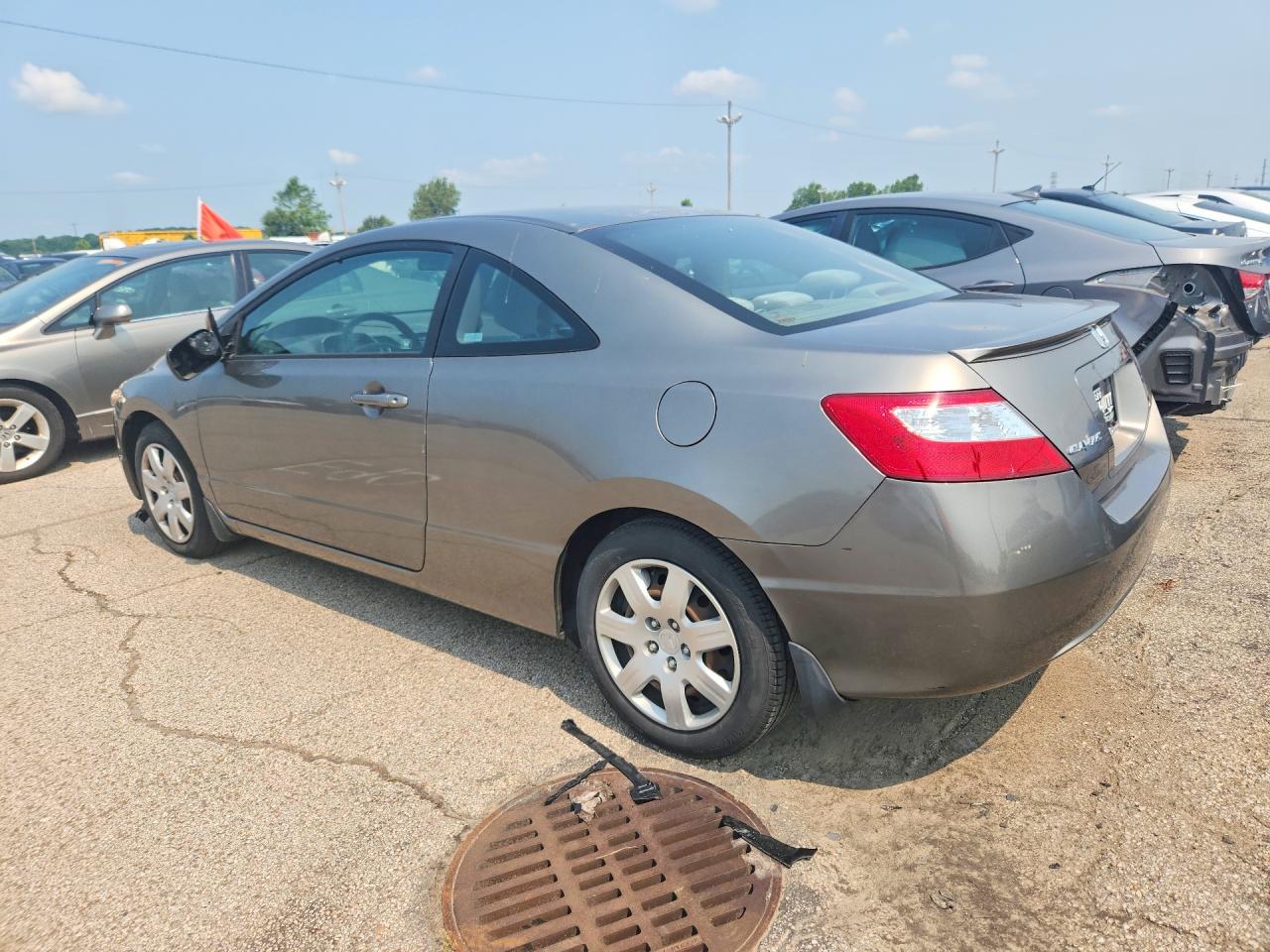 2007 Honda Civic Lx Gray vin: 2HGFG11677H500663