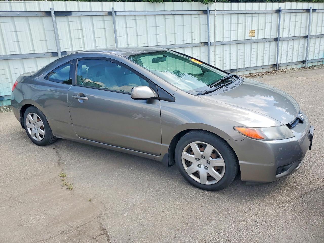 2007 Honda Civic Lx Gray vin: 2HGFG11677H500663