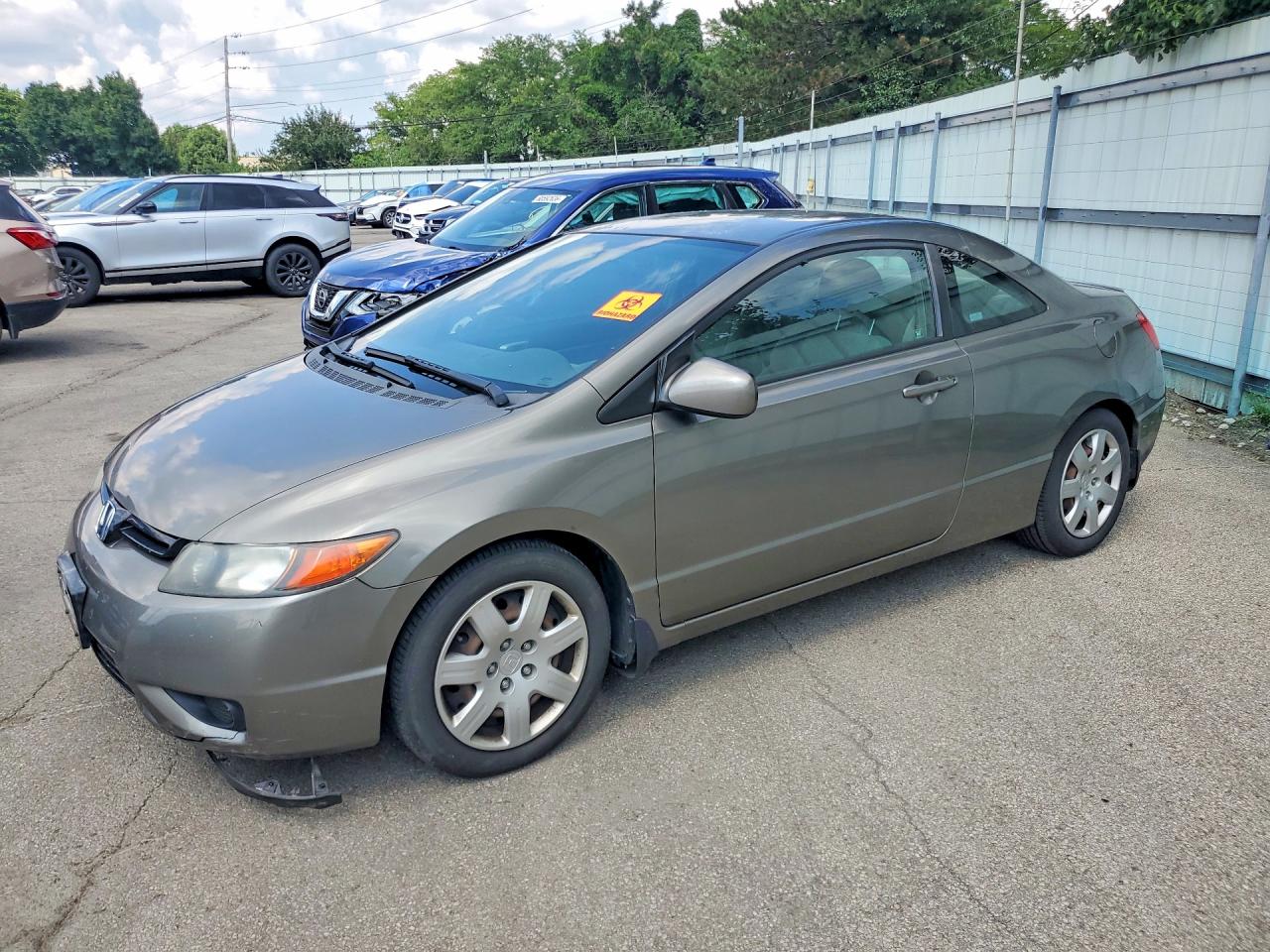 2007 Honda Civic Lx Gray vin: 2HGFG11677H500663