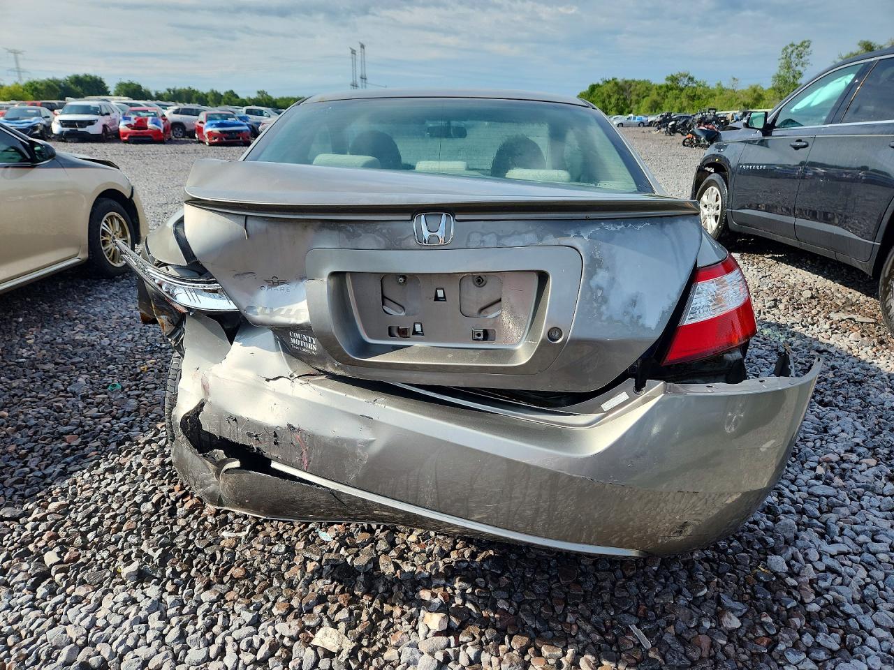 2007 Honda Civic Lx Gray vin: 2HGFG11677H515938