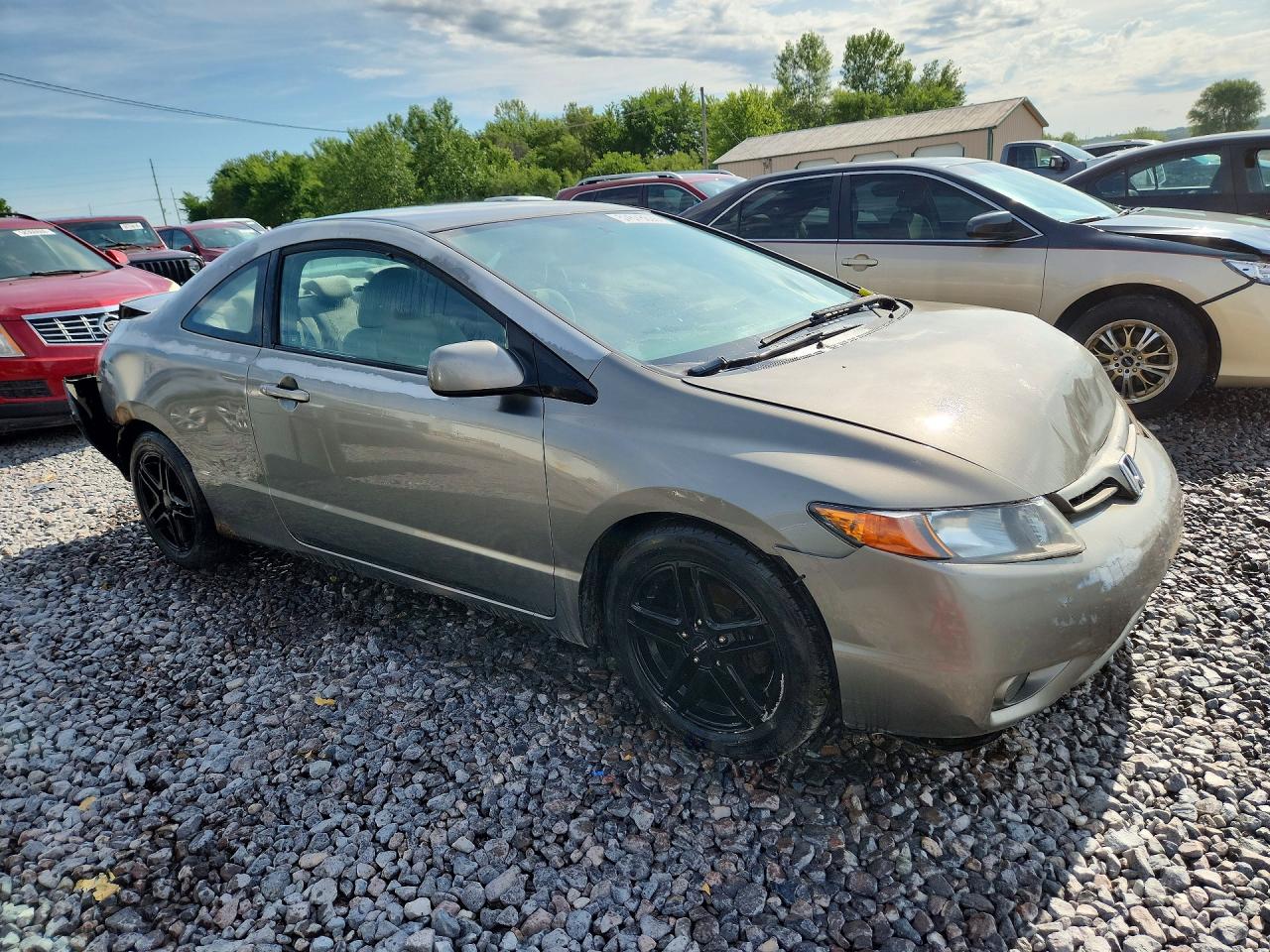 2007 Honda Civic Lx Gray vin: 2HGFG11677H515938