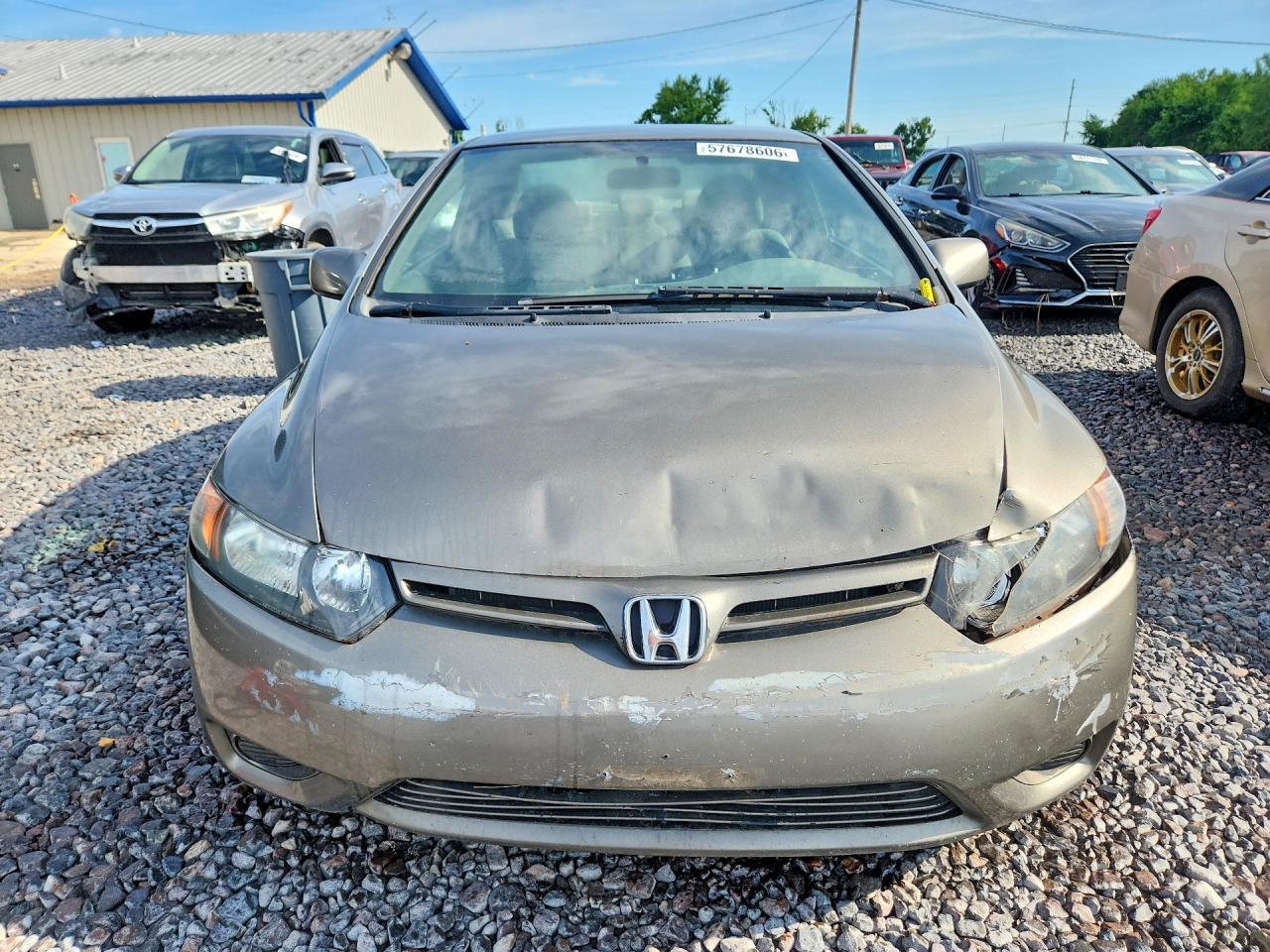 2007 Honda Civic Lx Gray vin: 2HGFG11677H515938