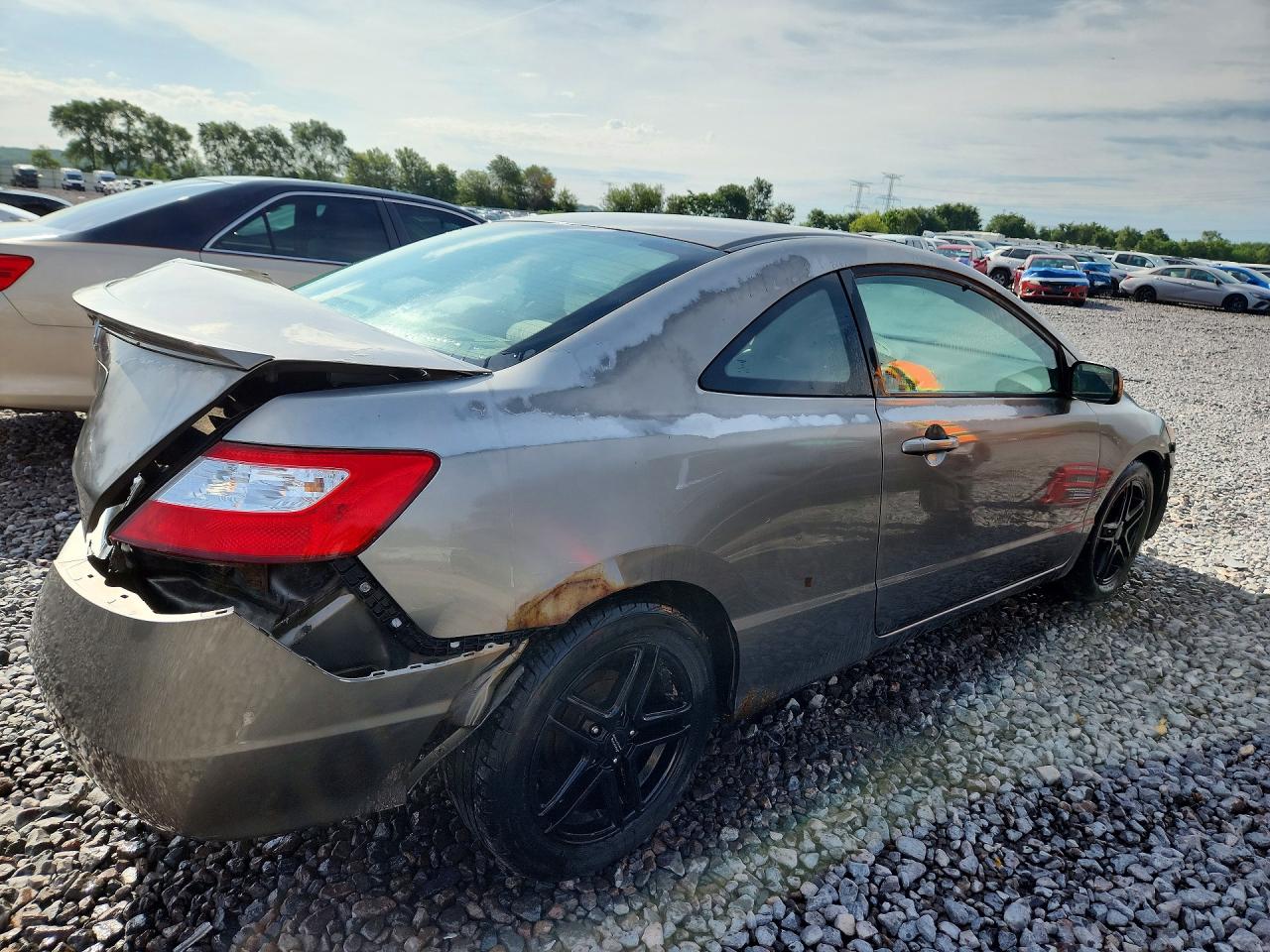 2007 Honda Civic Lx Gray vin: 2HGFG11677H515938