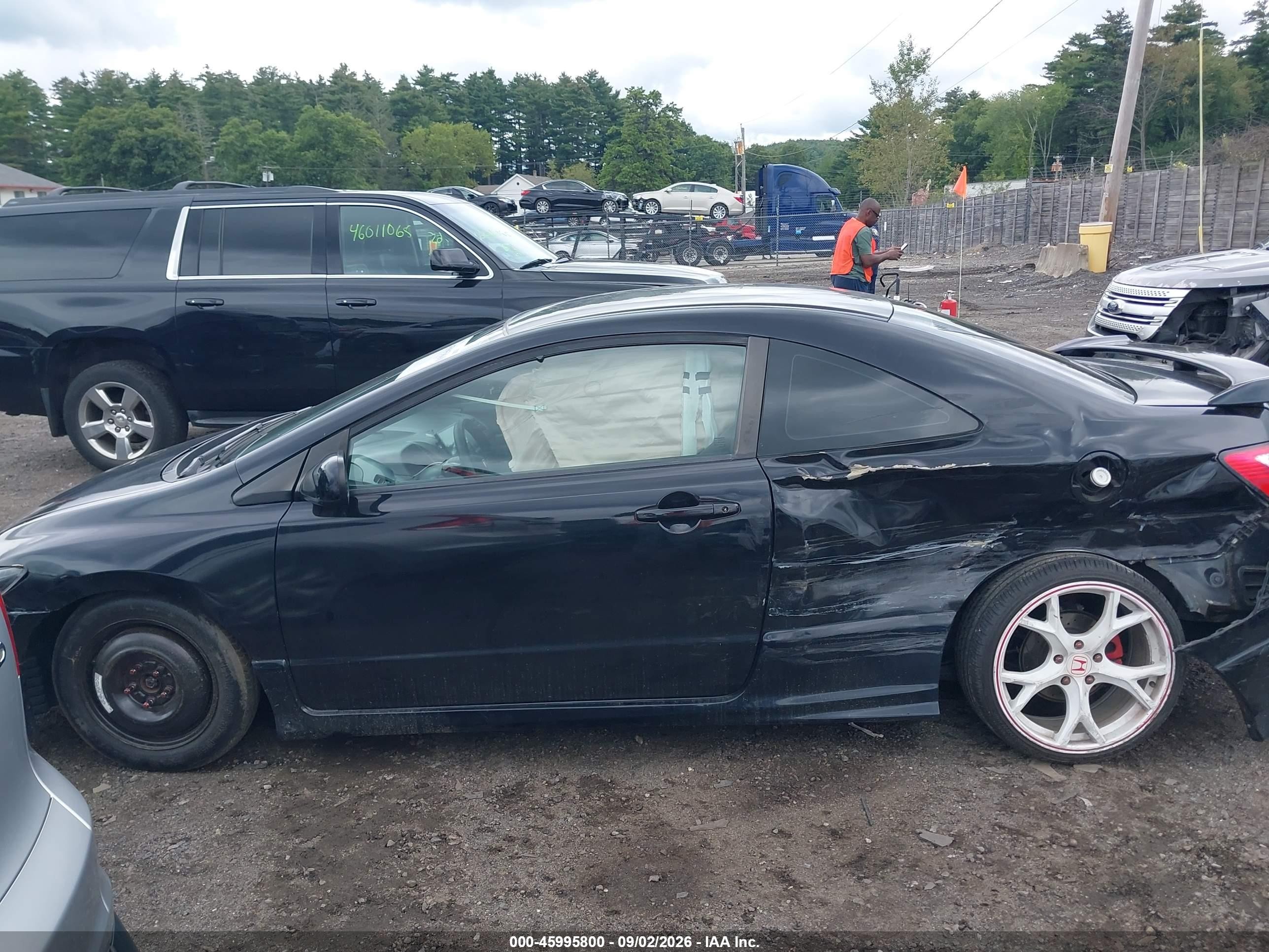 2007 Honda Civic Lx Black vin: 2HGFG11677H578618