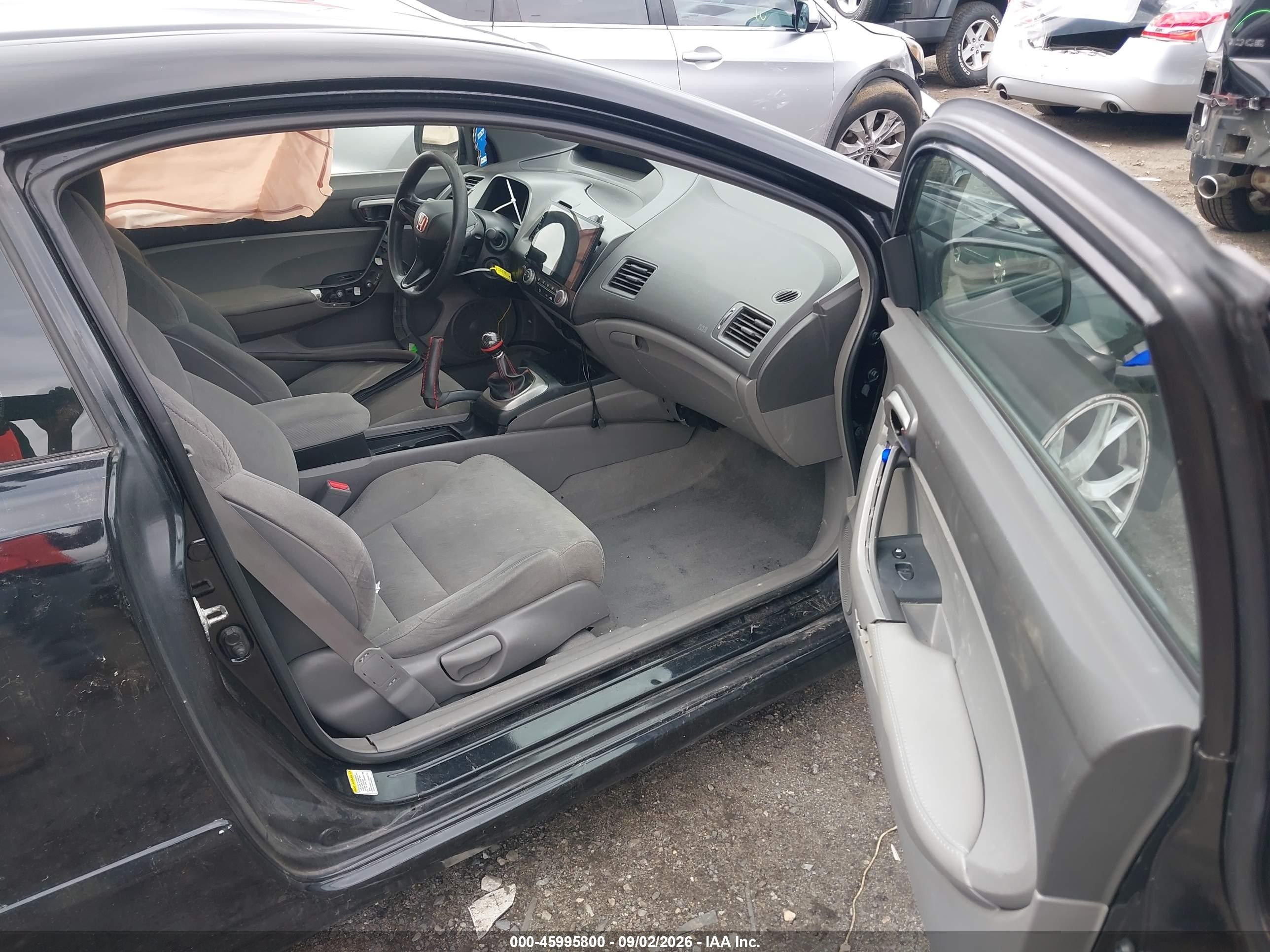 2007 Honda Civic Lx Black vin: 2HGFG11677H578618