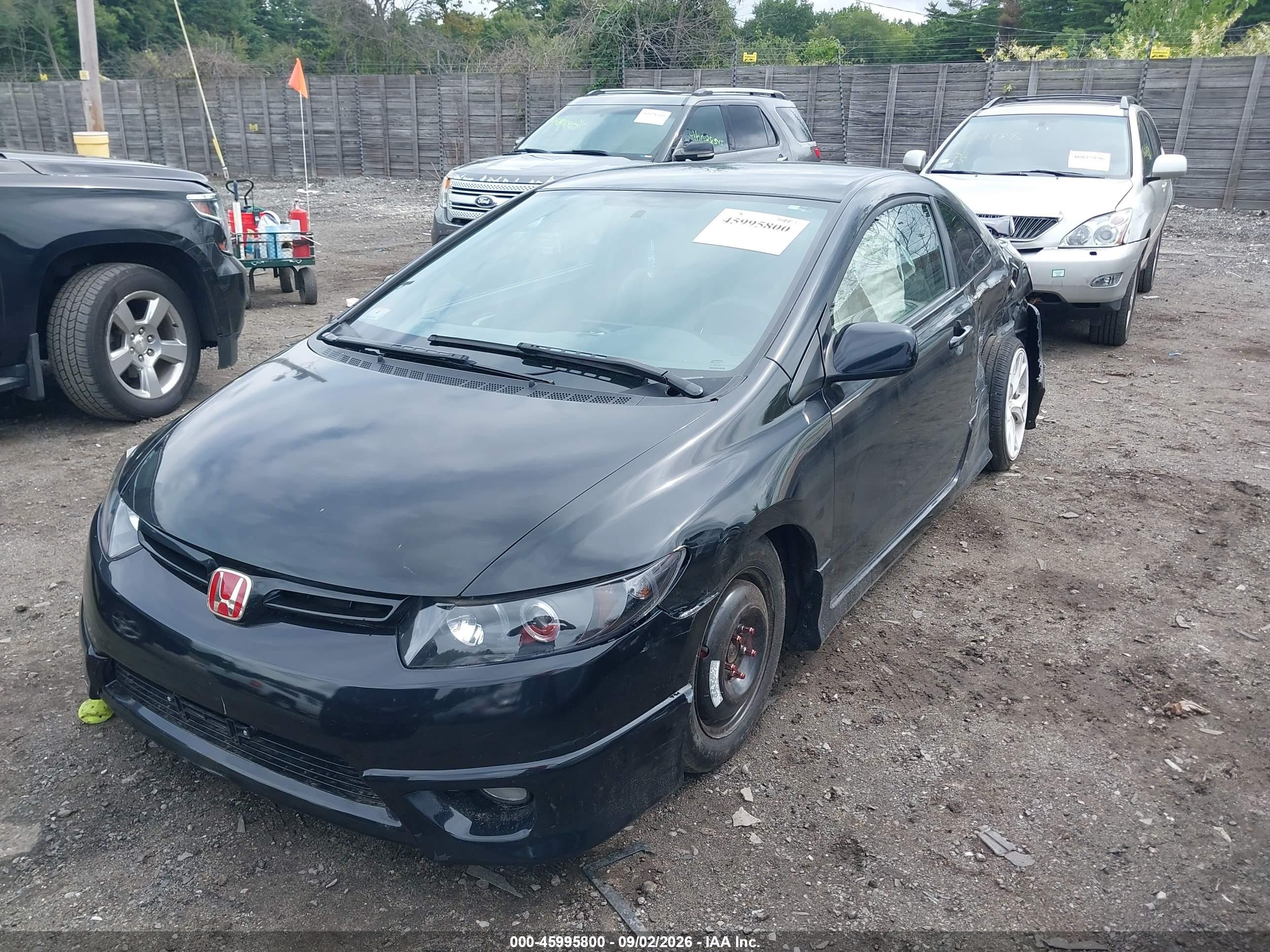 2007 Honda Civic Lx Black vin: 2HGFG11677H578618