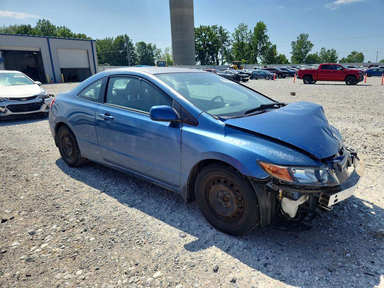 2007 Honda Civic Lx Синий vin: 2HGFG11687H509534