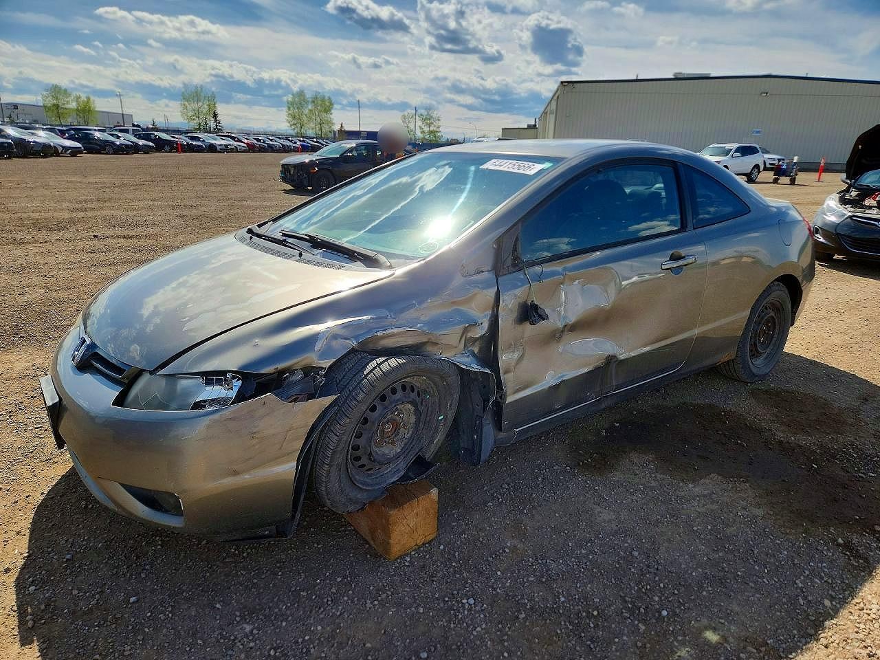 2006 Honda Civic Lx Gray vin: 2HGFG11696H000017