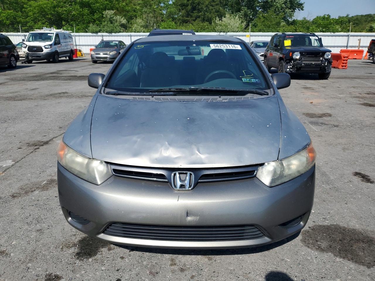 2007 Honda Civic Lx Gray vin: 2HGFG11697H566860