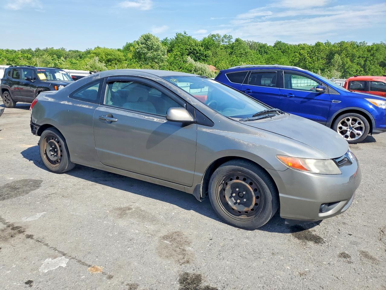 2007 Honda Civic Lx Gray vin: 2HGFG11697H566860