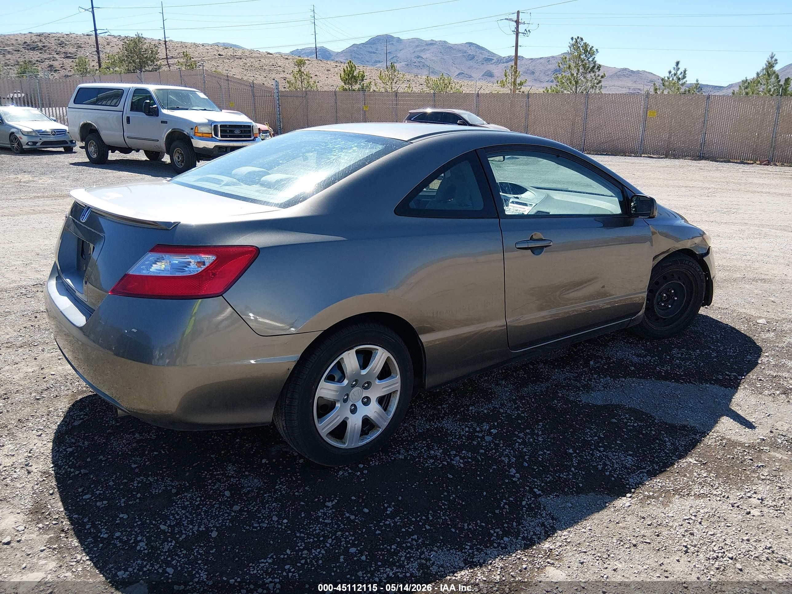 2007 Honda Civic Lx Gray vin: 2HGFG116X7H566835