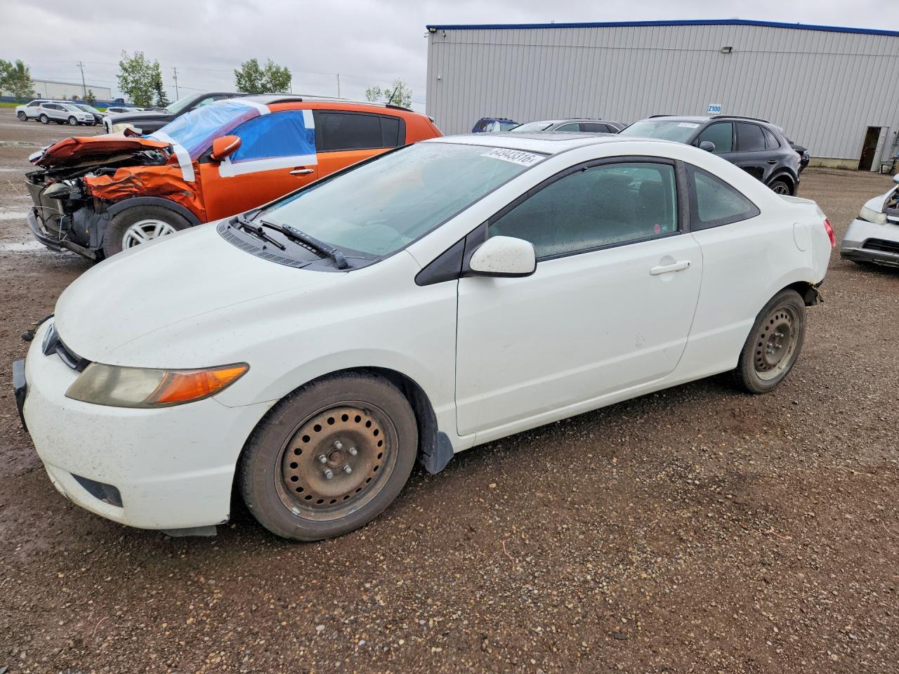 2008 Honda Civic Lx White vin: 2HGFG116X8H014236