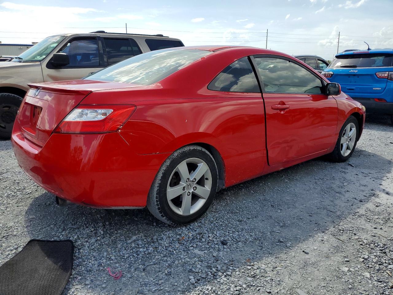 2007 Honda Civic Ex Red vin: 2HGFG11807H565310