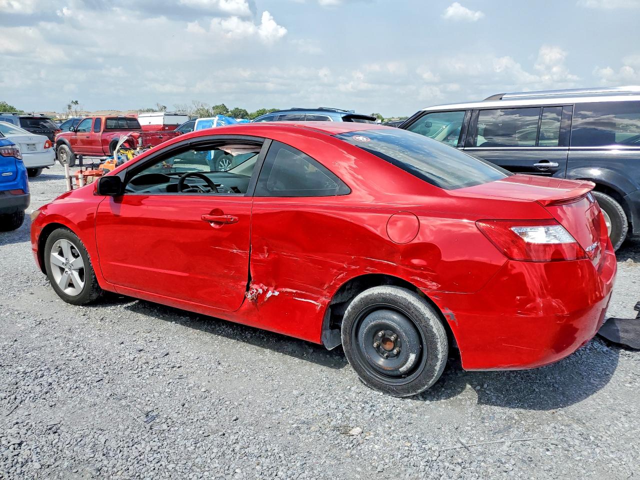 2007 Honda Civic Ex Red vin: 2HGFG11807H565310