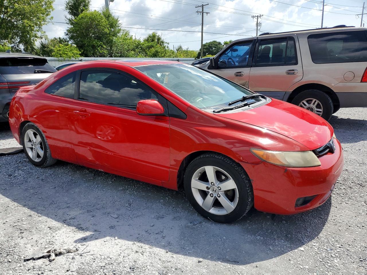 2007 Honda Civic Ex Red vin: 2HGFG11807H565310
