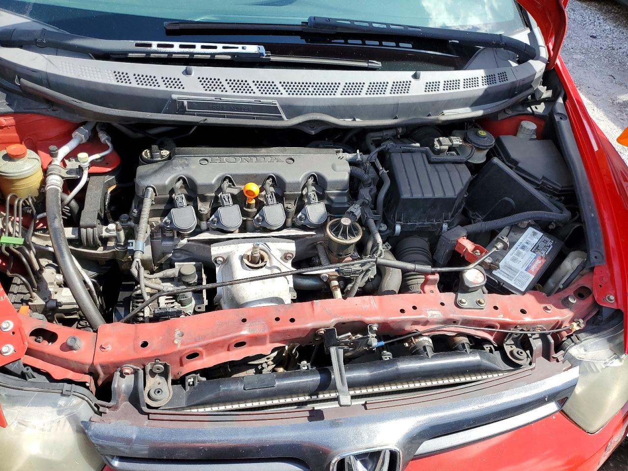 2007 Honda Civic Ex Red vin: 2HGFG11807H565310