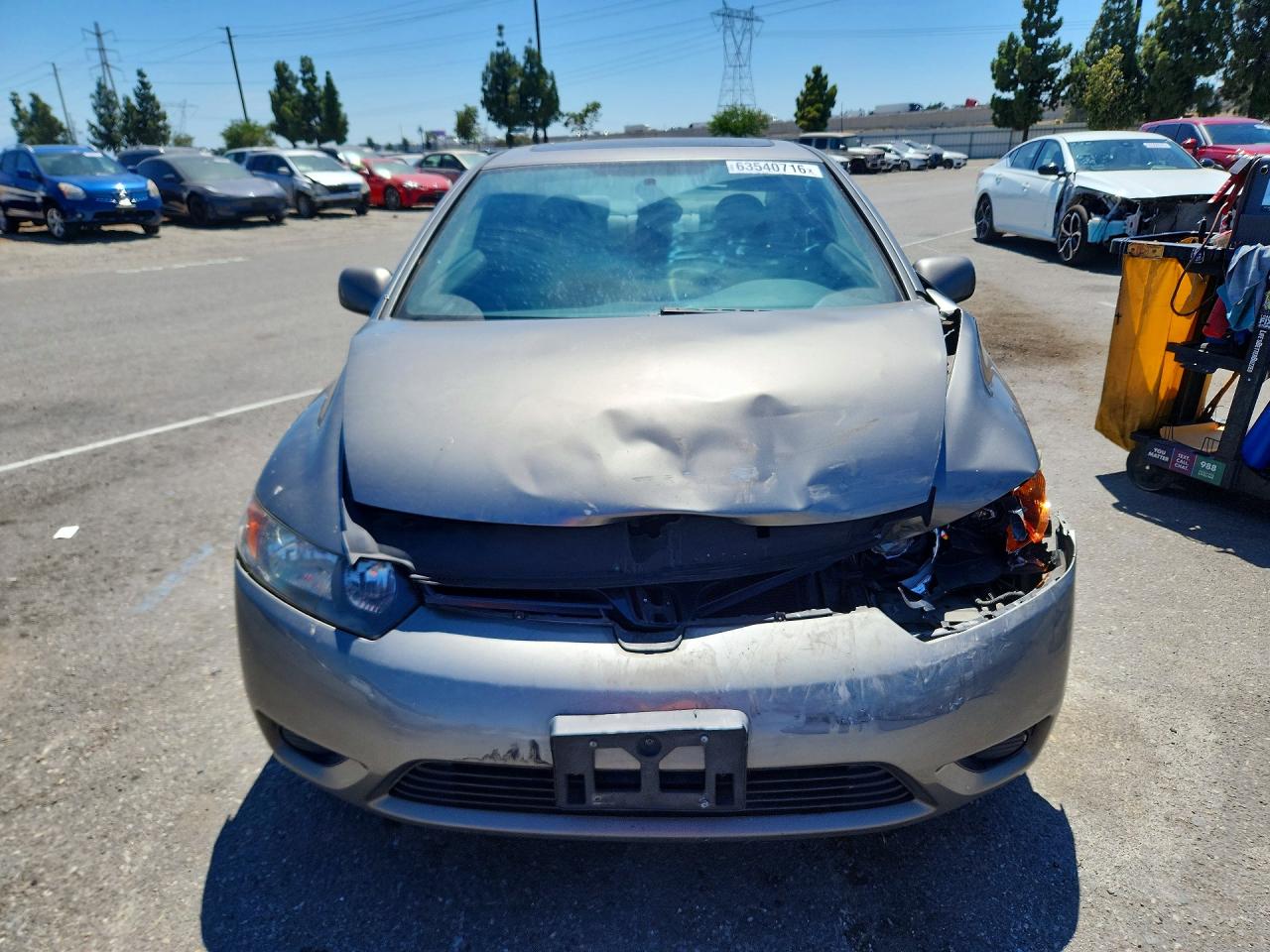 2007 Honda Civic Ex Gray vin: 2HGFG11807H567753