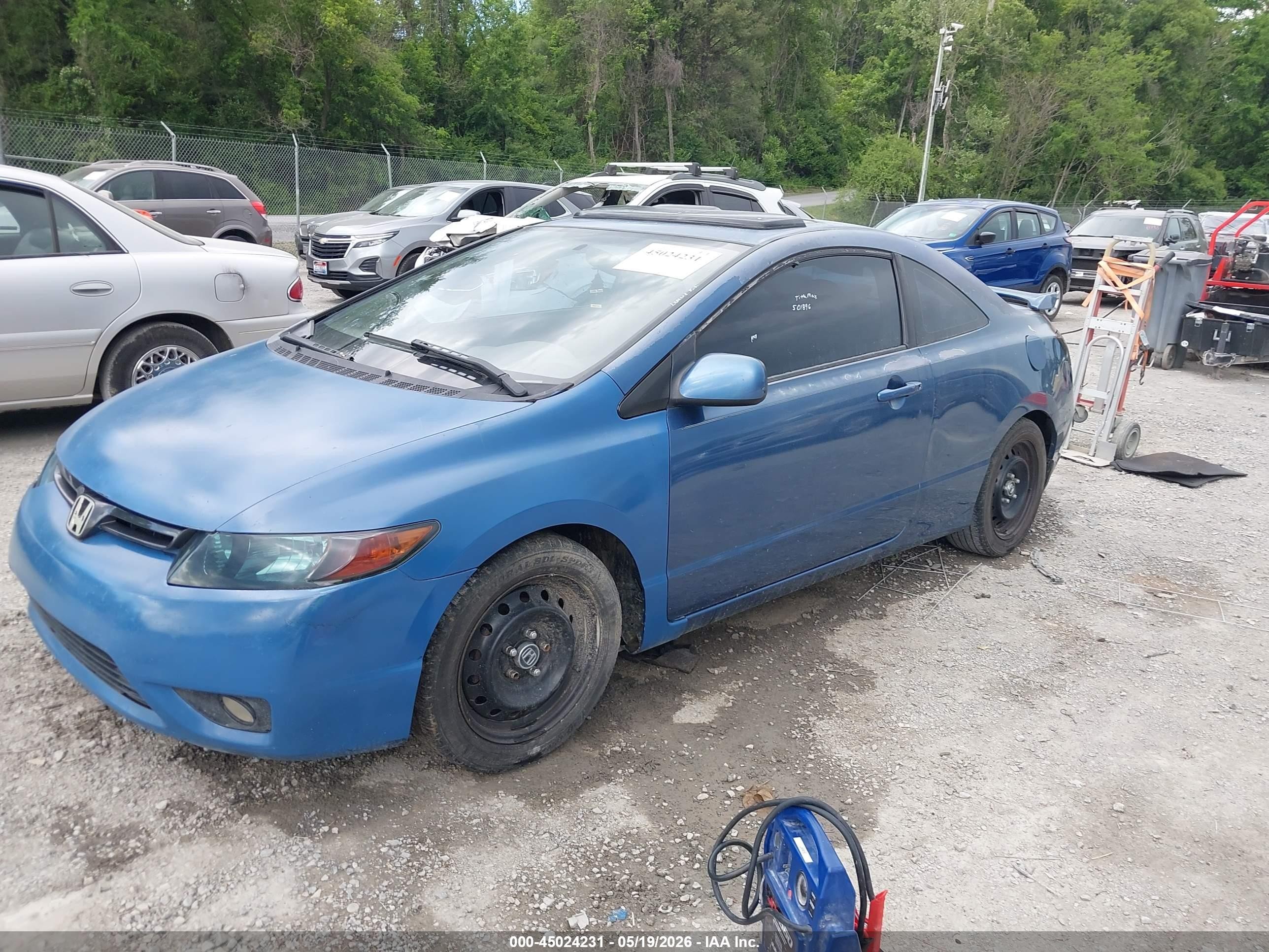 2006 Honda Civic Ex Blue vin: 2HGFG11826H501896