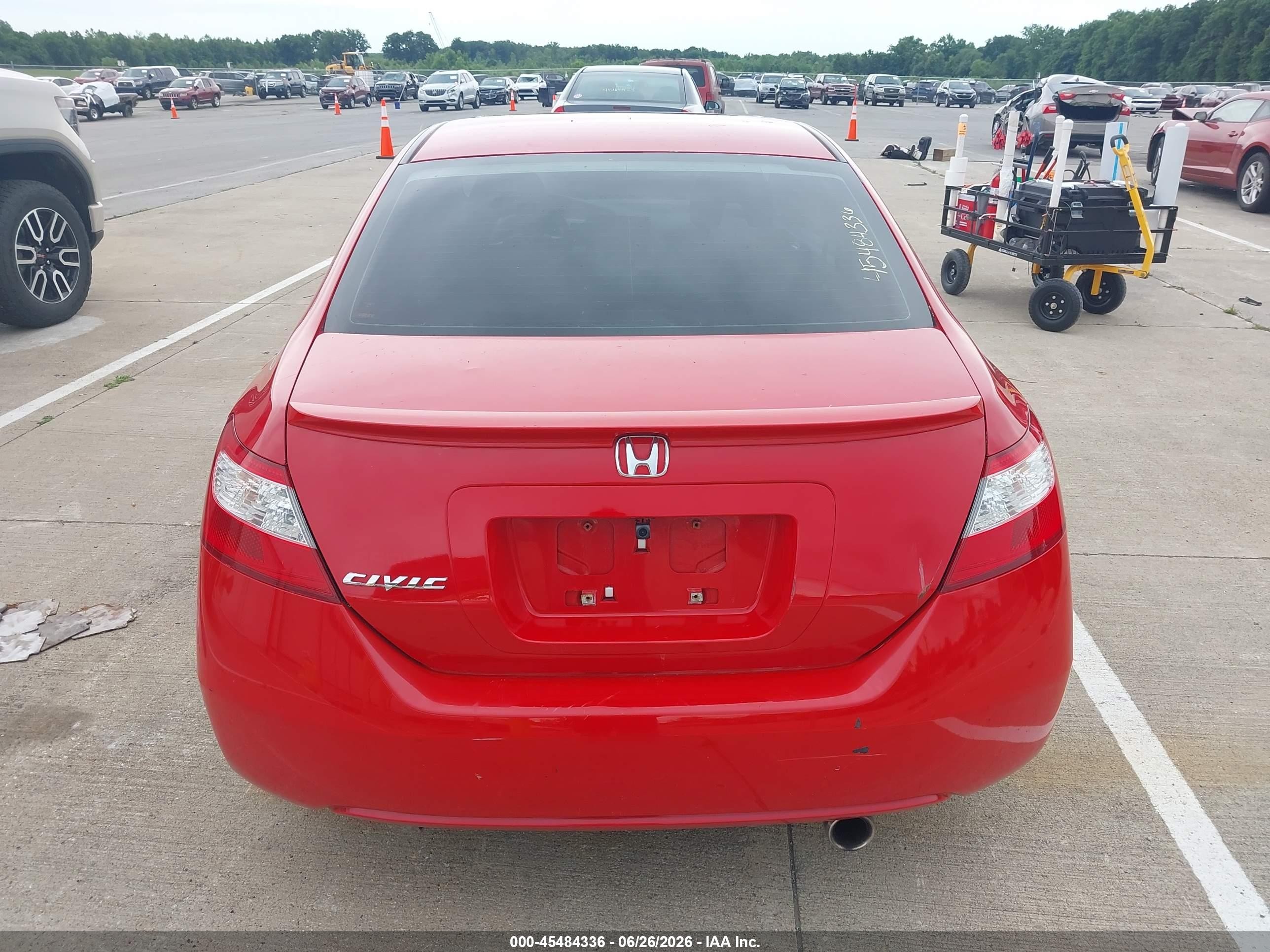 2006 Honda Civic Ex Red vin: 2HGFG11826H553500
