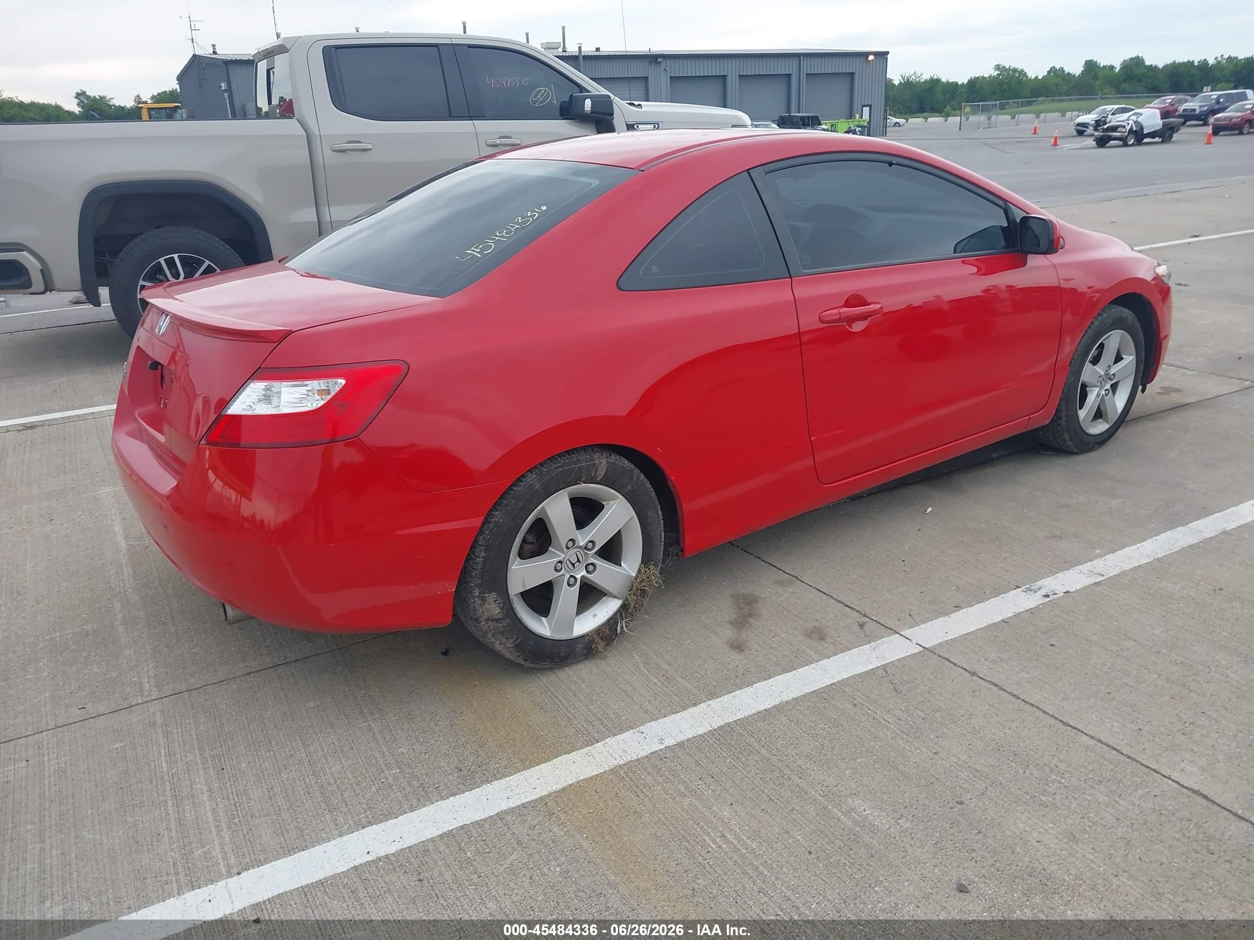 2006 Honda Civic Ex Red vin: 2HGFG11826H553500