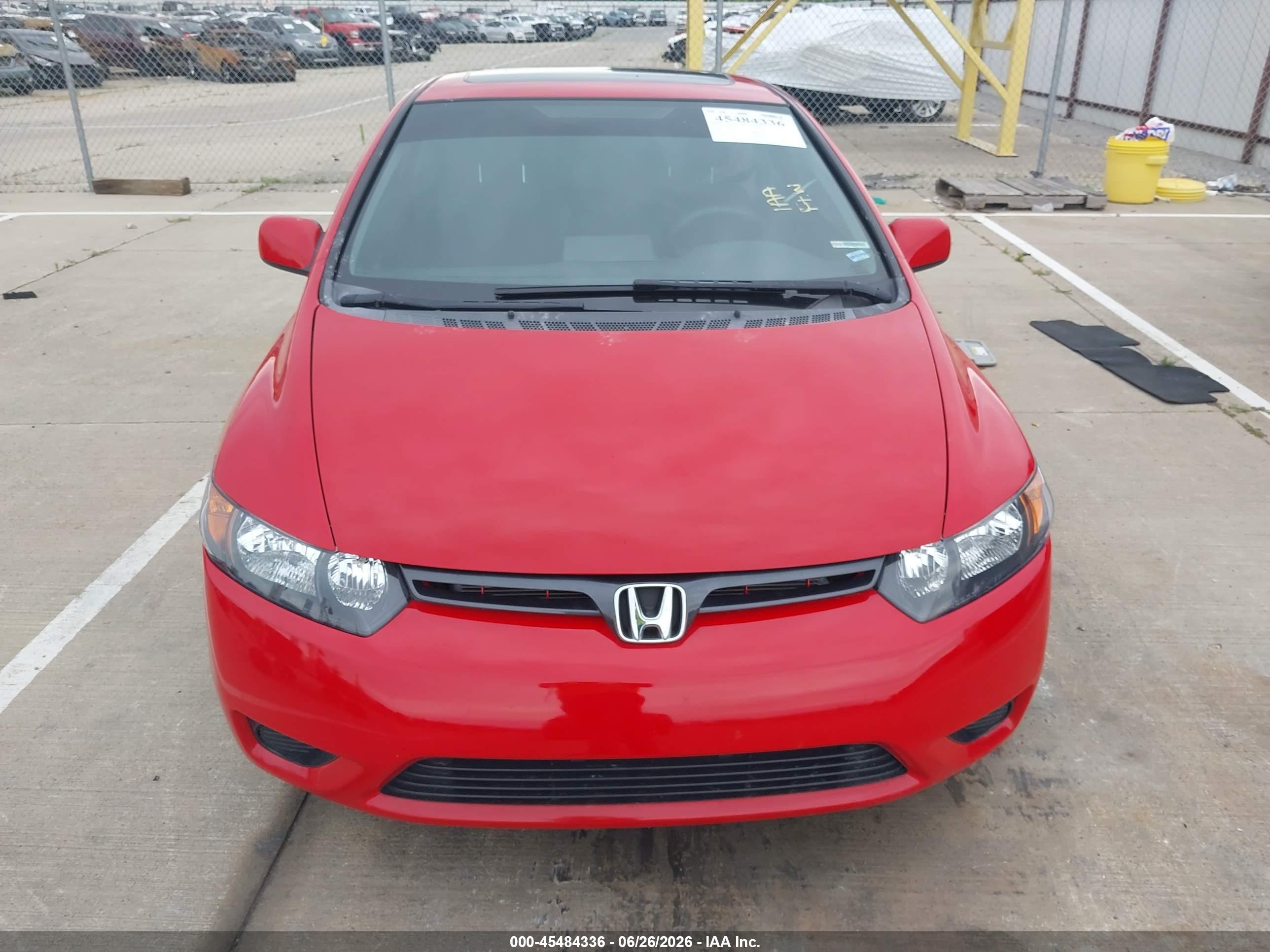 2006 Honda Civic Ex Red vin: 2HGFG11826H553500