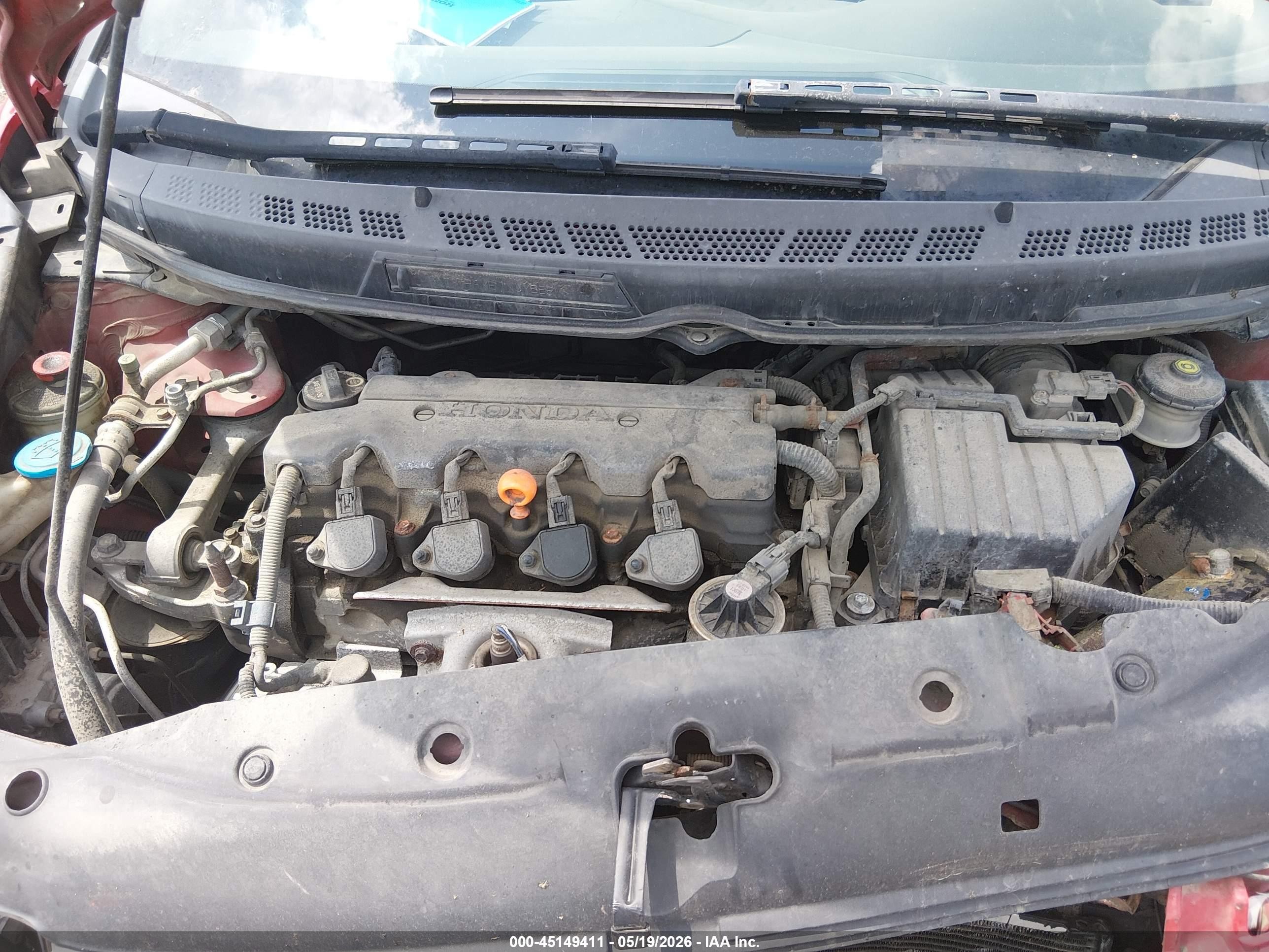 2007 Honda Civic Ex Red vin: 2HGFG11827H574624