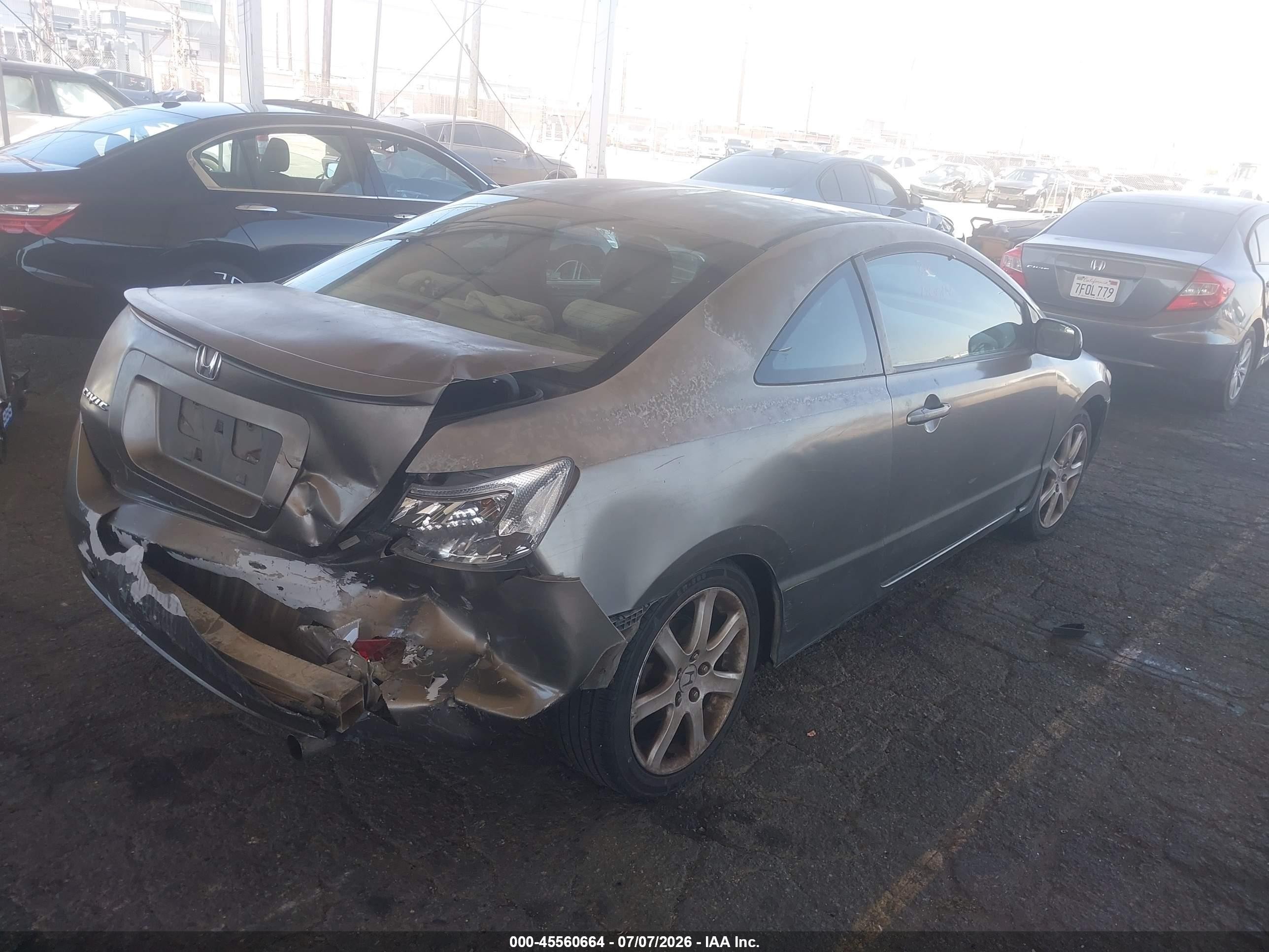 2008 Honda Civic Ex Gray vin: 2HGFG11838H504728