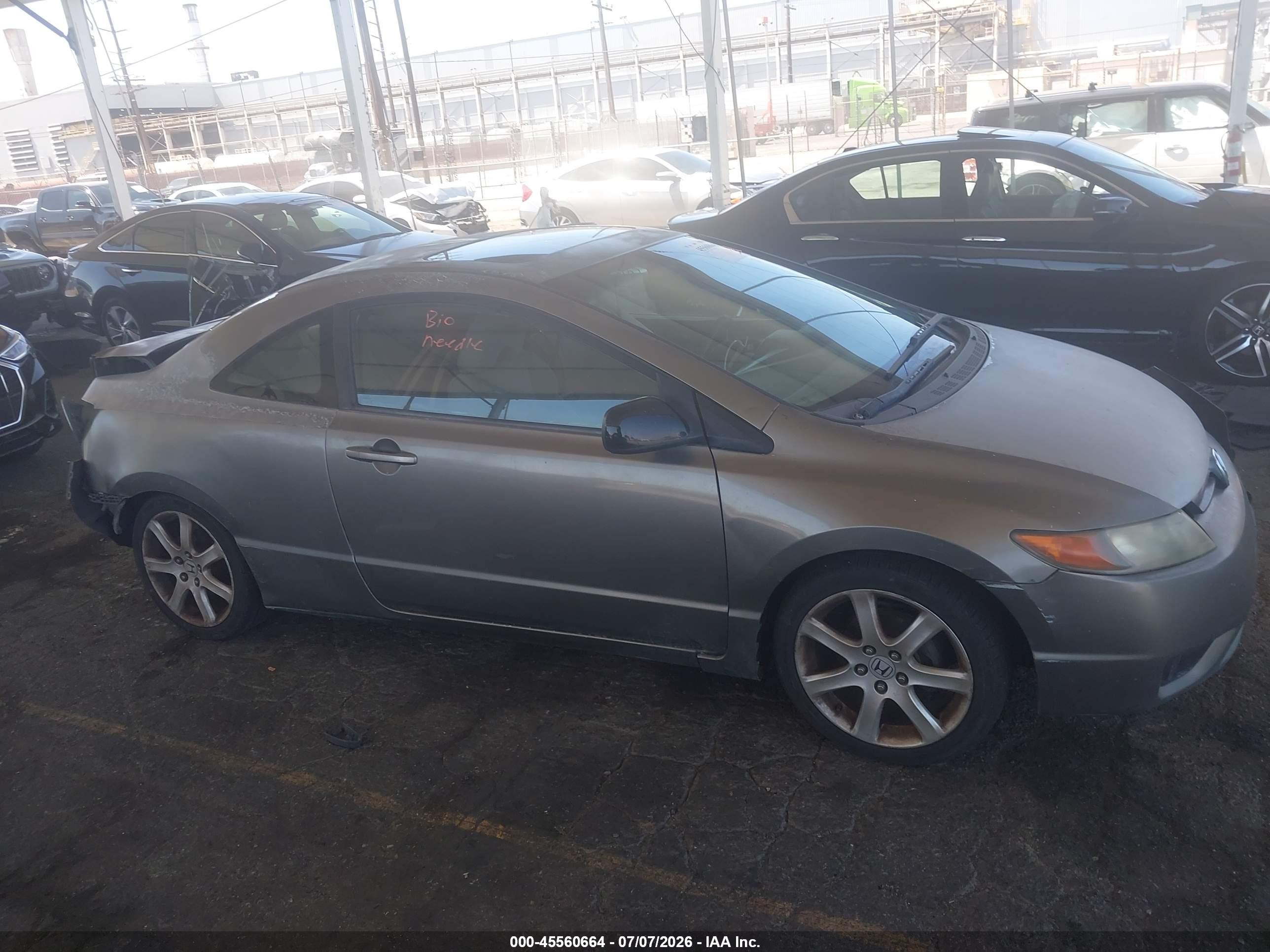 2008 Honda Civic Ex Gray vin: 2HGFG11838H504728
