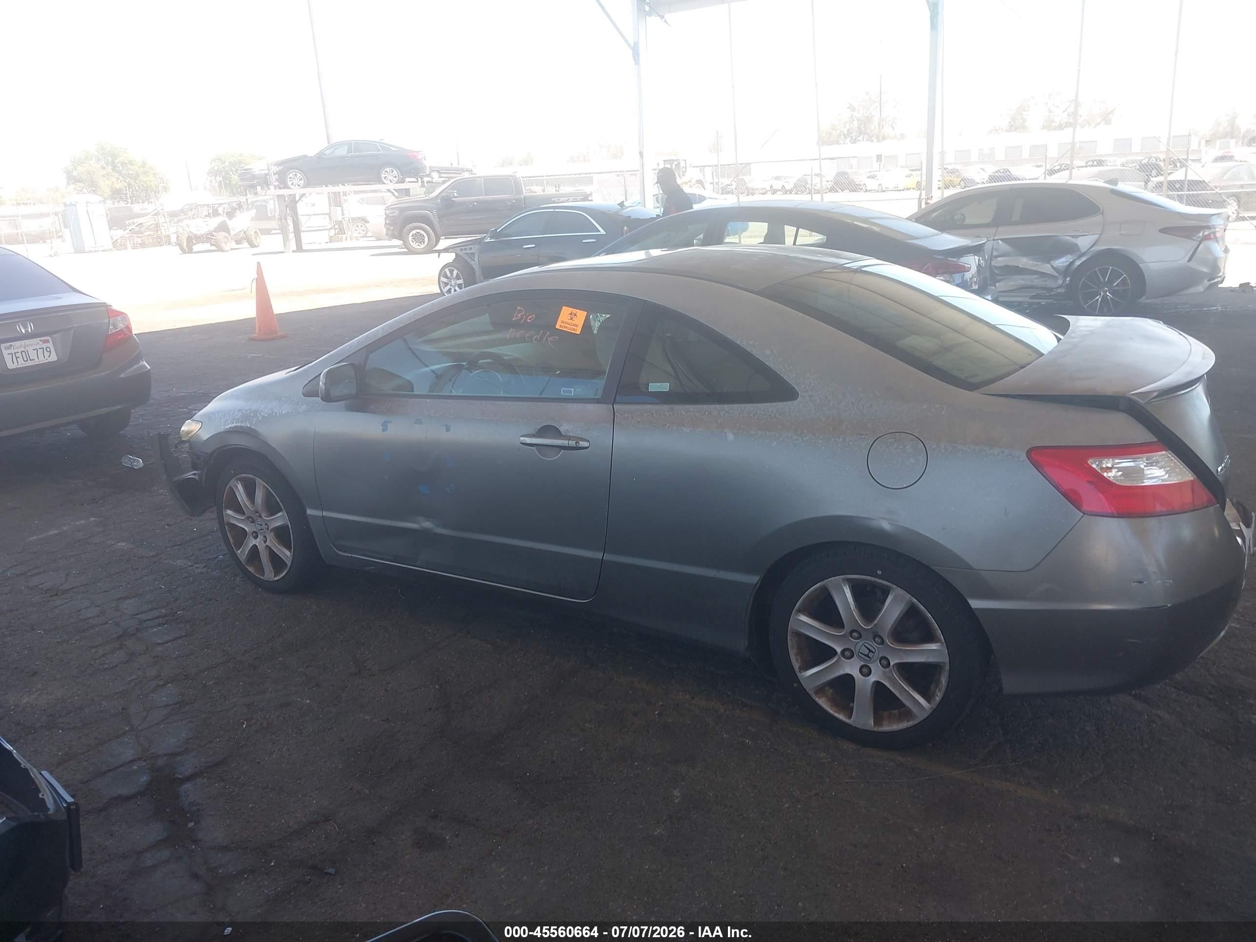 2008 Honda Civic Ex Gray vin: 2HGFG11838H504728