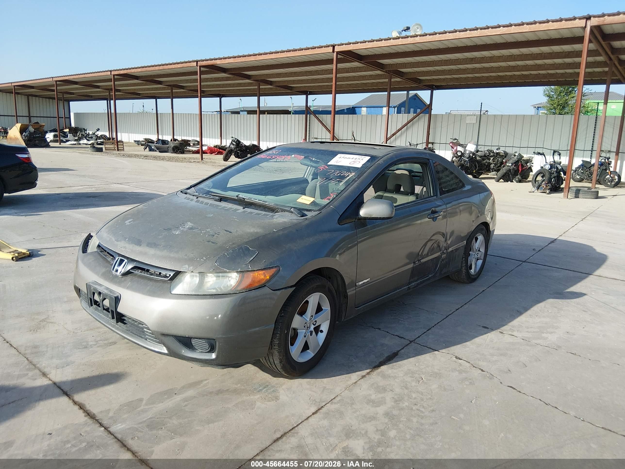 2006 Honda Civic Ex Gray vin: 2HGFG11846H508056