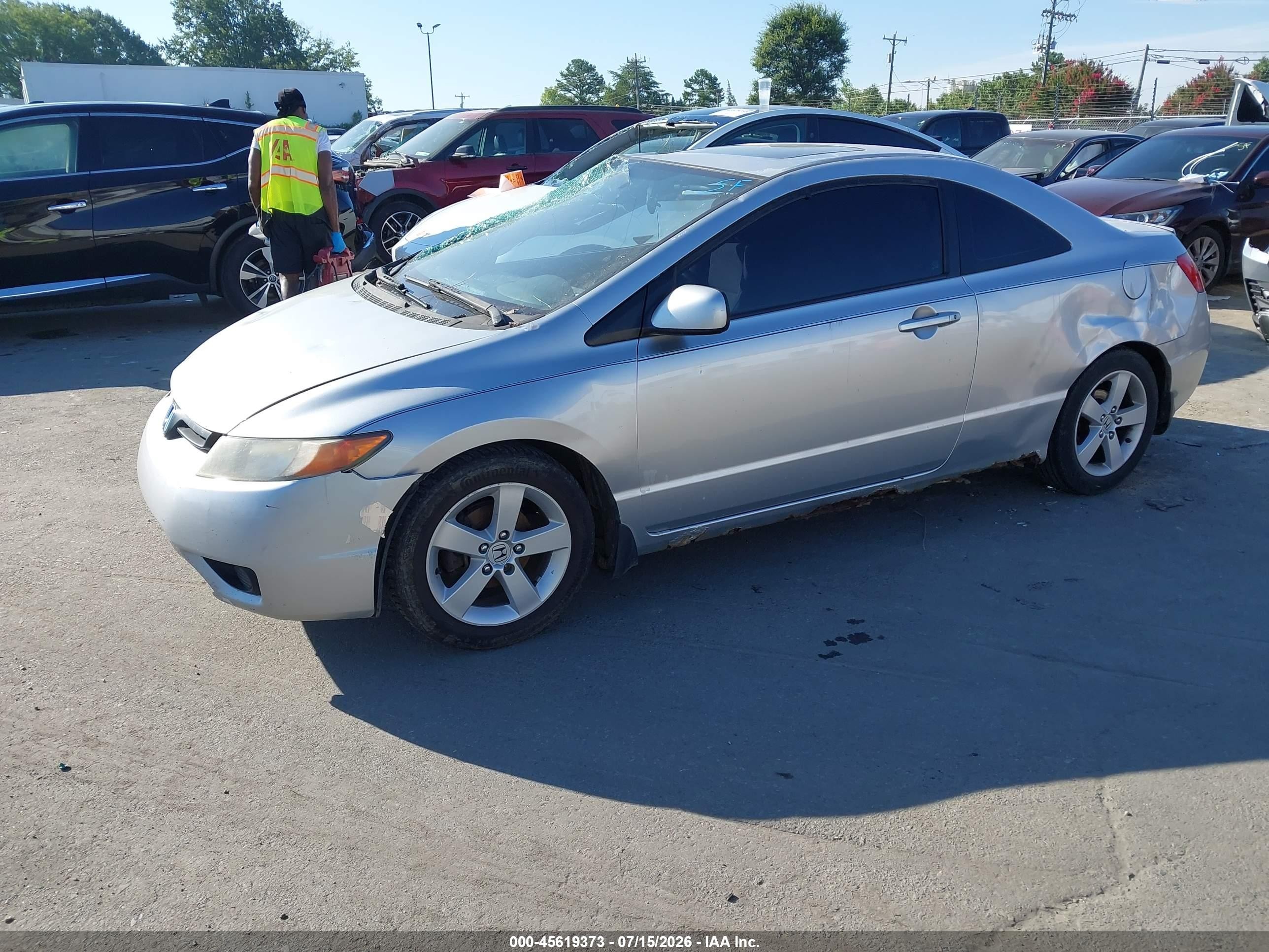 2007 Honda Civic Ex Gray vin: 2HGFG11847H552690