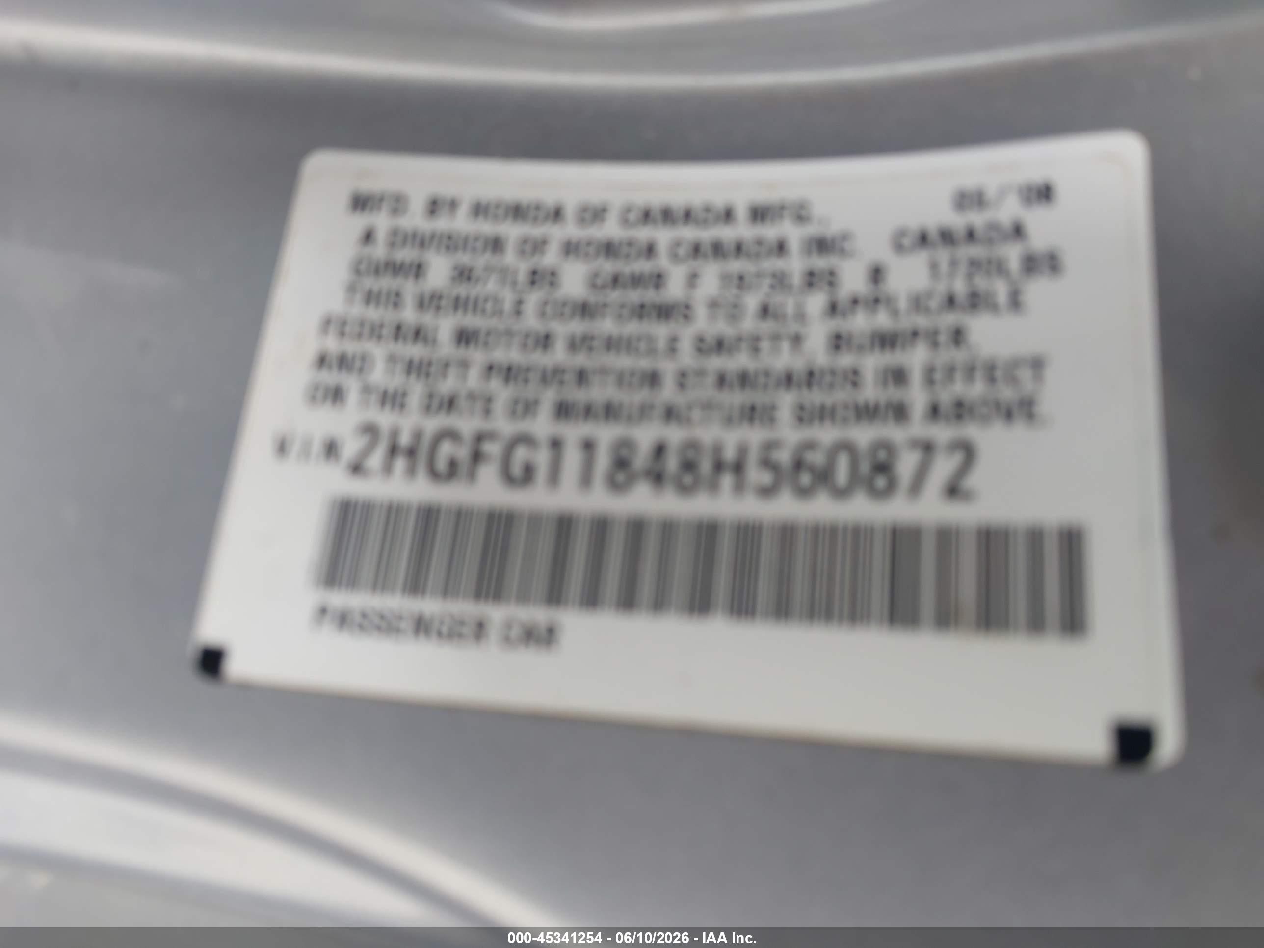 2008 Honda Civic Ex Silver vin: 2HGFG11848H560872