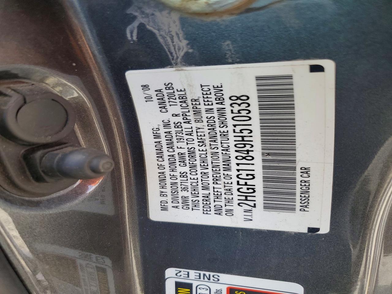 2009 Honda Civic Ex Gray vin: 2HGFG11849H510538