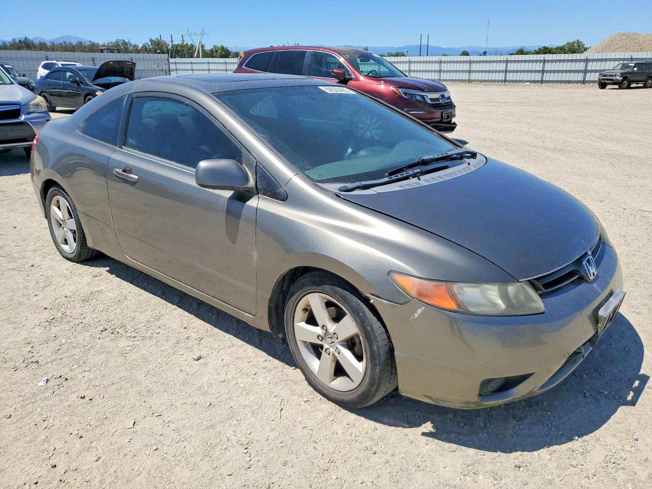 2007 Honda Civic Ex Gray vin: 2HGFG11857H563858