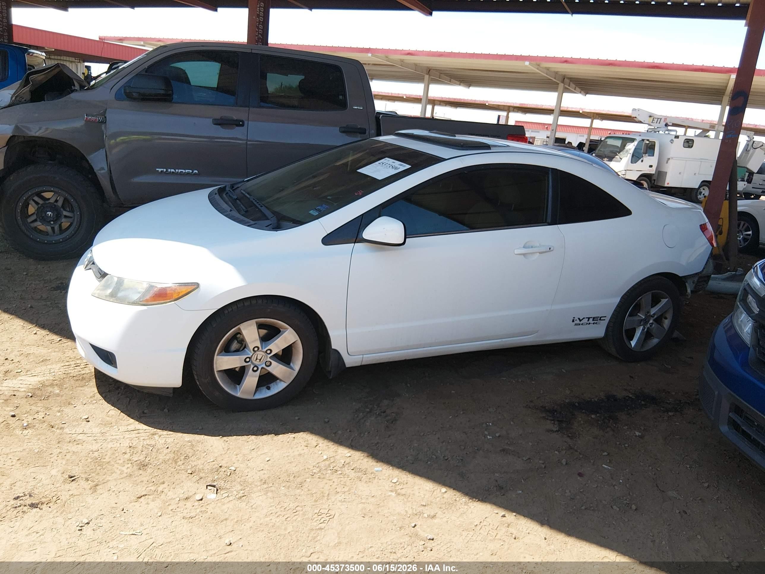 2006 Honda Civic Ex White vin: 2HGFG11866H520970